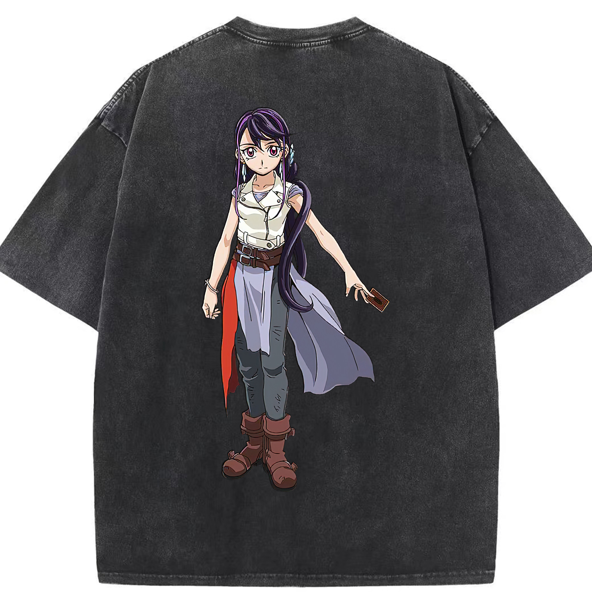 （画像用） 遊☆戯☆王 Yu-Gi-Oh! 綿100% ヴィンテージ風 半袖Tシャツ（背面プリント）