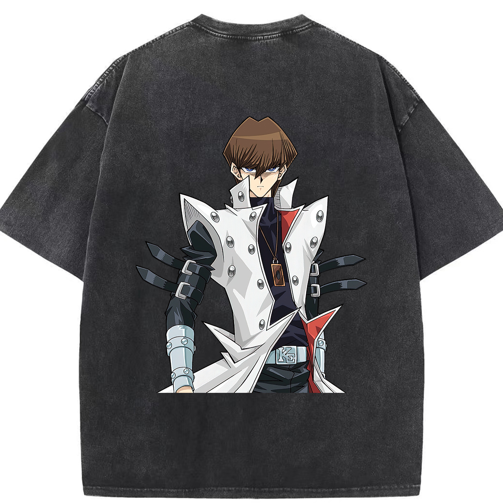 （画像用） 遊☆戯☆王 Yu-Gi-Oh! 綿100% ヴィンテージ風 半袖Tシャツ（背面プリント）