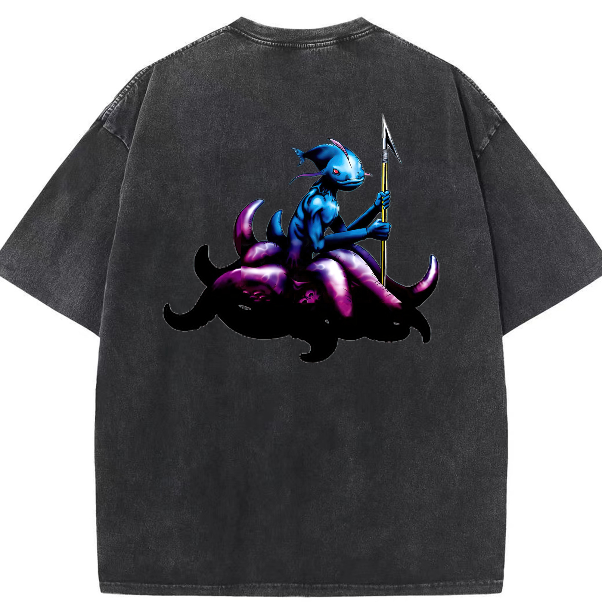 （画像用） 遊☆戯☆王 Yu-Gi-Oh! 綿100% ヴィンテージ風 半袖Tシャツ（背面プリント）