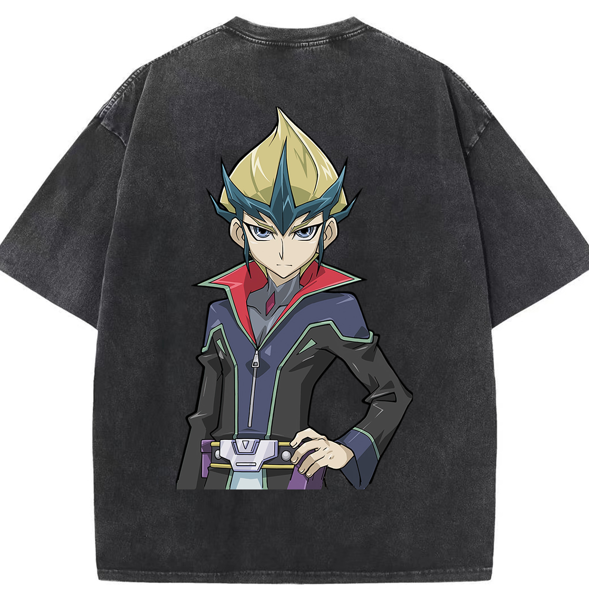 （画像用） 遊☆戯☆王 Yu-Gi-Oh! 綿100% ヴィンテージ風 半袖Tシャツ（背面プリント）