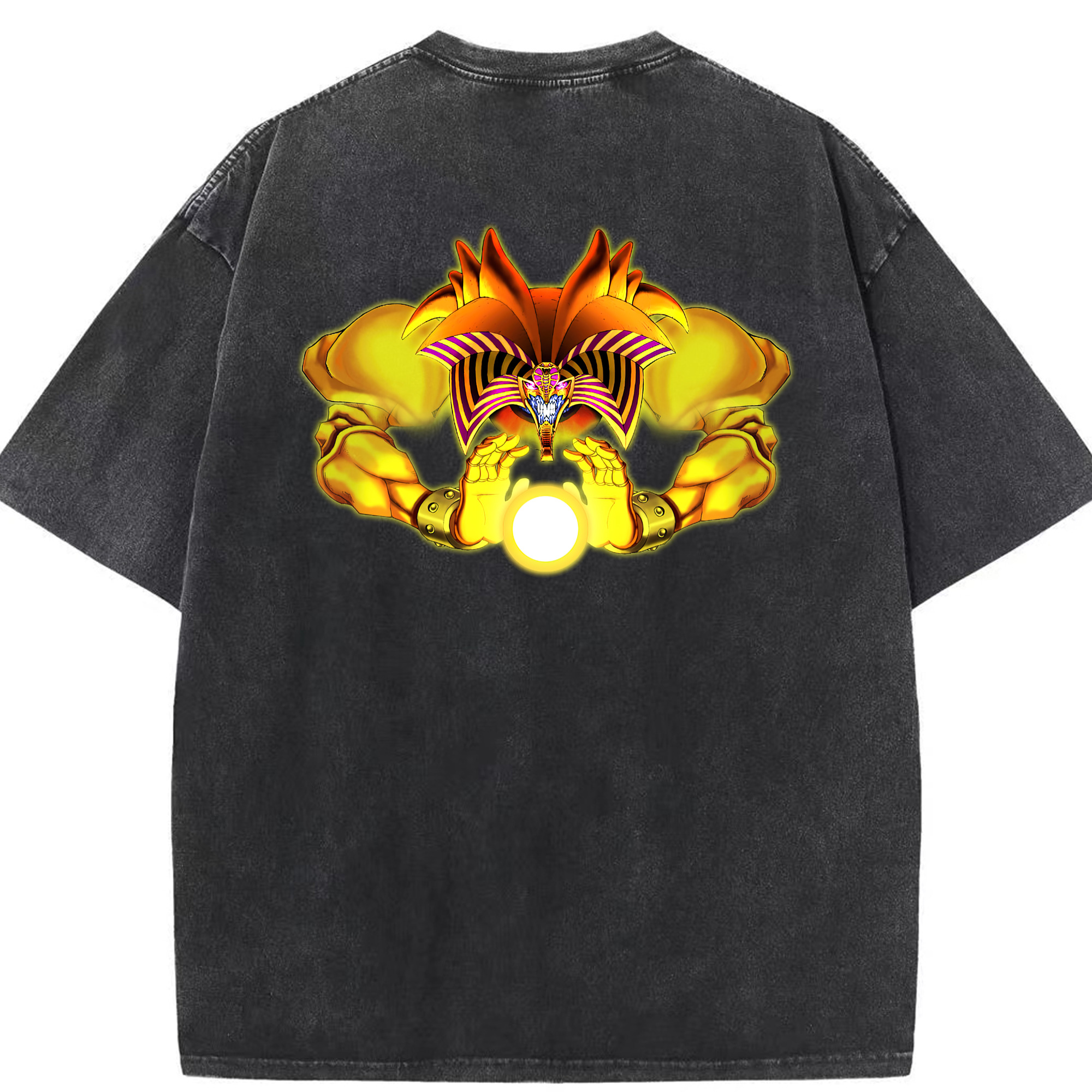 （画像用） 遊☆戯☆王 Yu-Gi-Oh! 綿100% ヴィンテージ風 半袖Tシャツ（背面プリント）