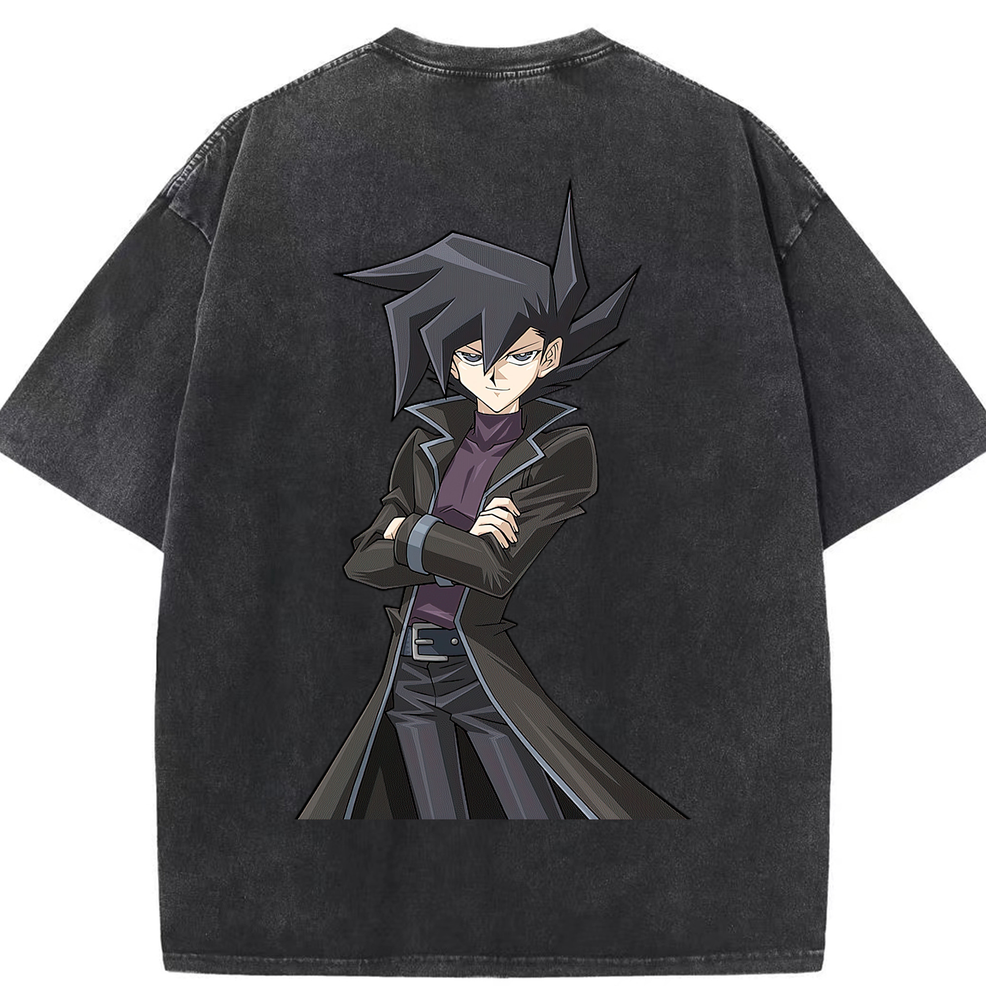 （画像用） 遊☆戯☆王 Yu-Gi-Oh! 綿100% ヴィンテージ風 半袖Tシャツ（背面プリント）