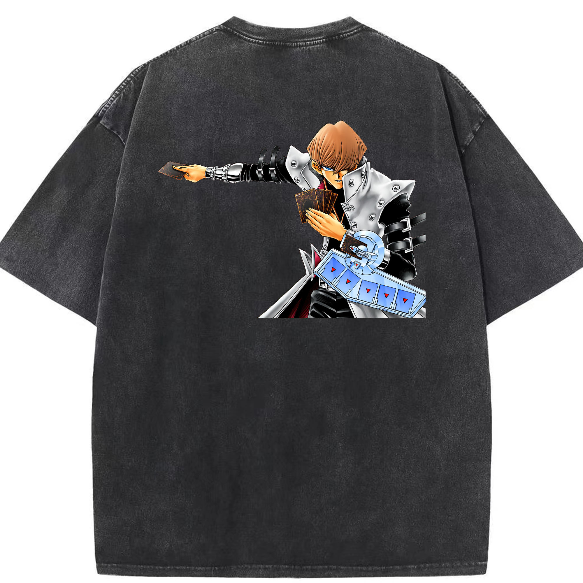 （画像用） 遊☆戯☆王 Yu-Gi-Oh! 綿100% ヴィンテージ風 半袖Tシャツ（背面プリント）
