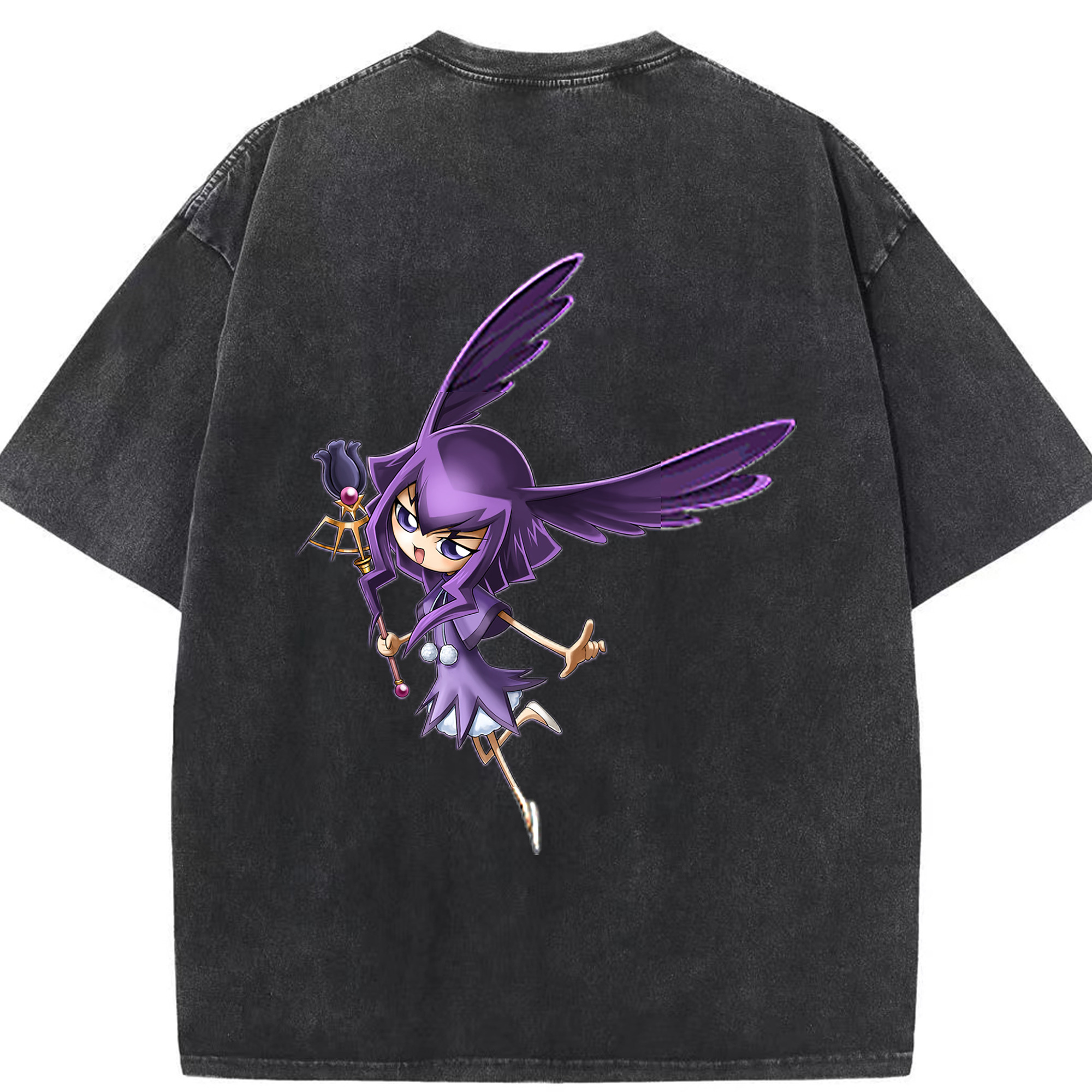 （画像用） 遊☆戯☆王 Yu-Gi-Oh! 綿100% ヴィンテージ風 半袖Tシャツ（背面プリント）