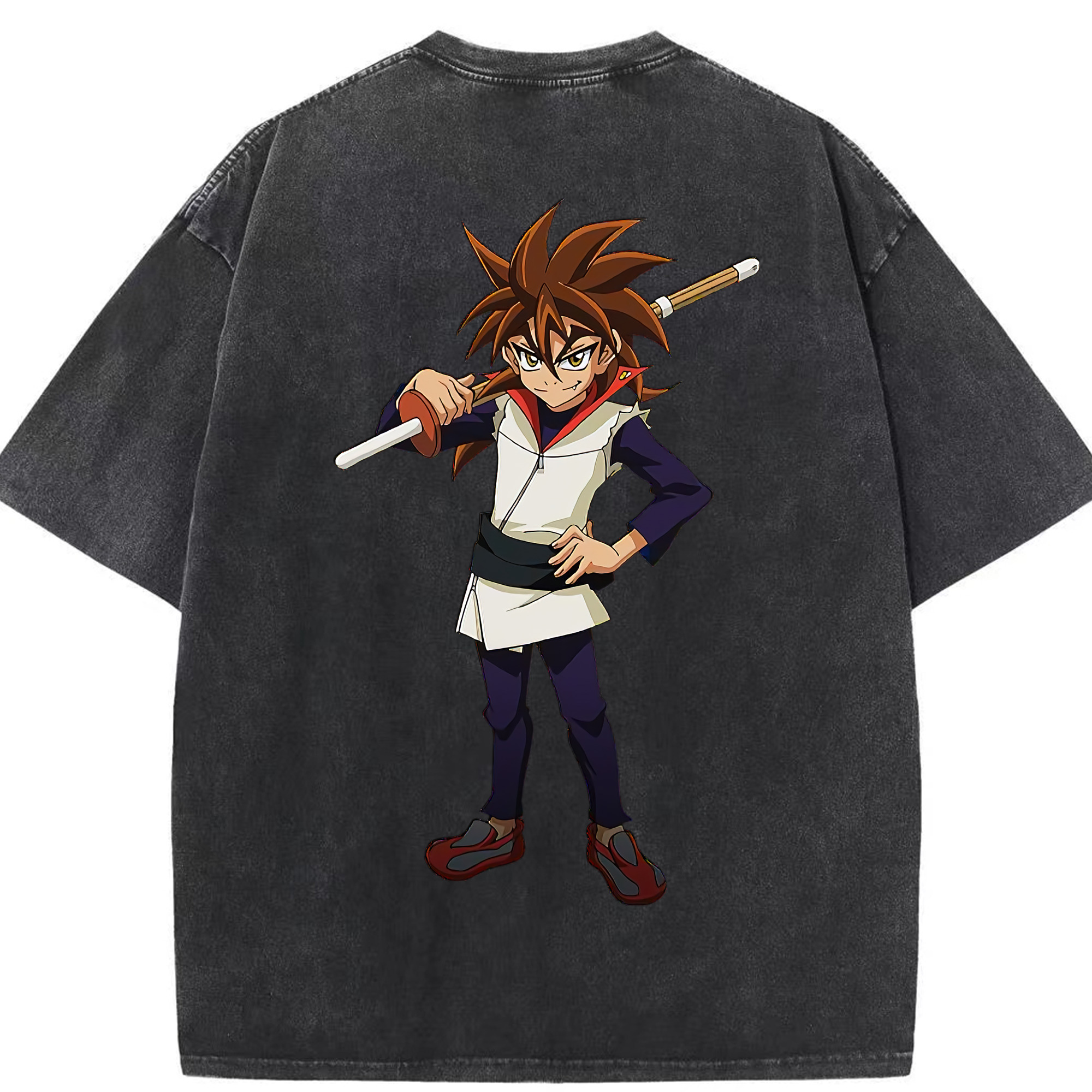 （画像用） 遊☆戯☆王 Yu-Gi-Oh! 綿100% ヴィンテージ風 半袖Tシャツ（背面プリント）