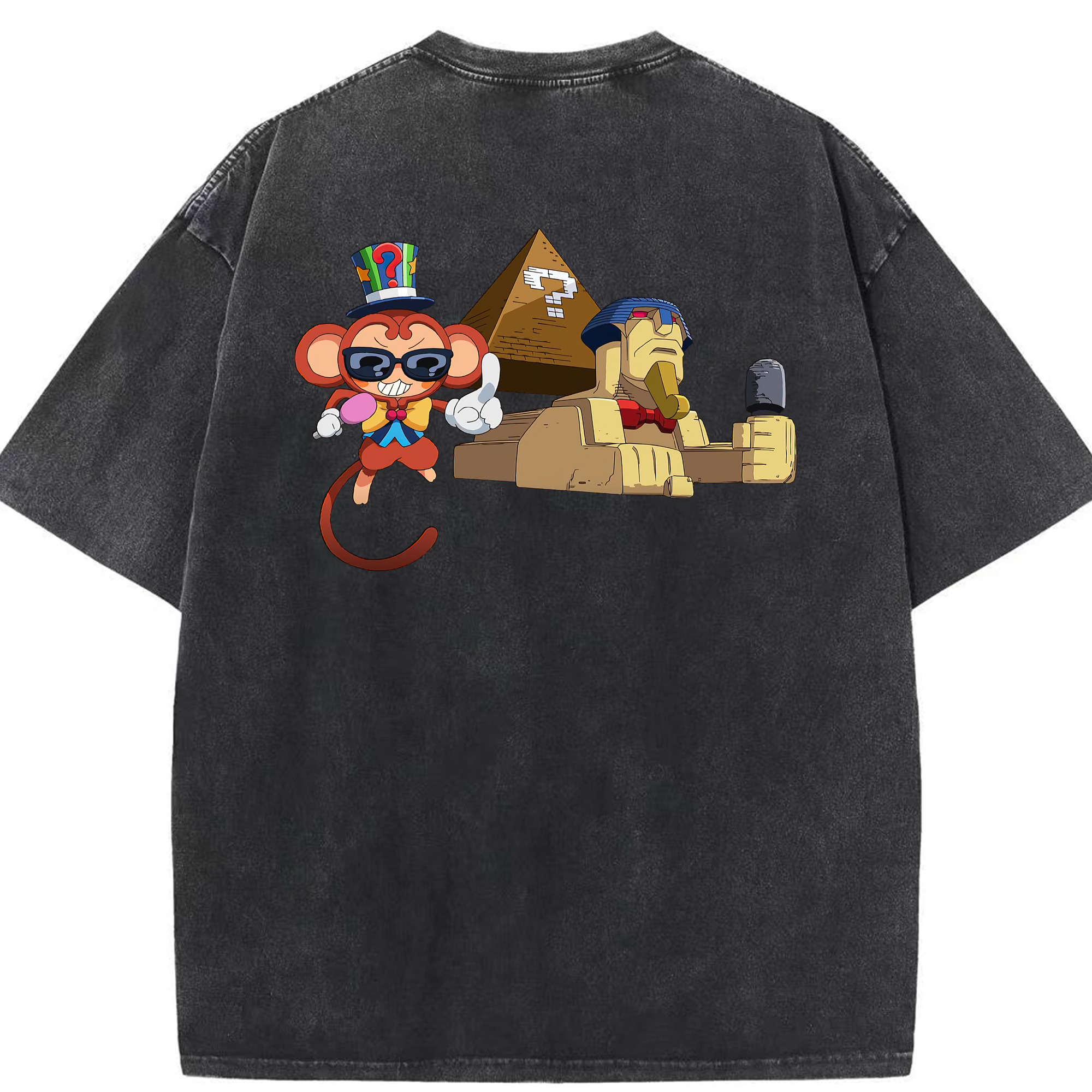 （画像用） 遊☆戯☆王 Yu-Gi-Oh! 綿100% ヴィンテージ風 半袖Tシャツ（背面プリント）