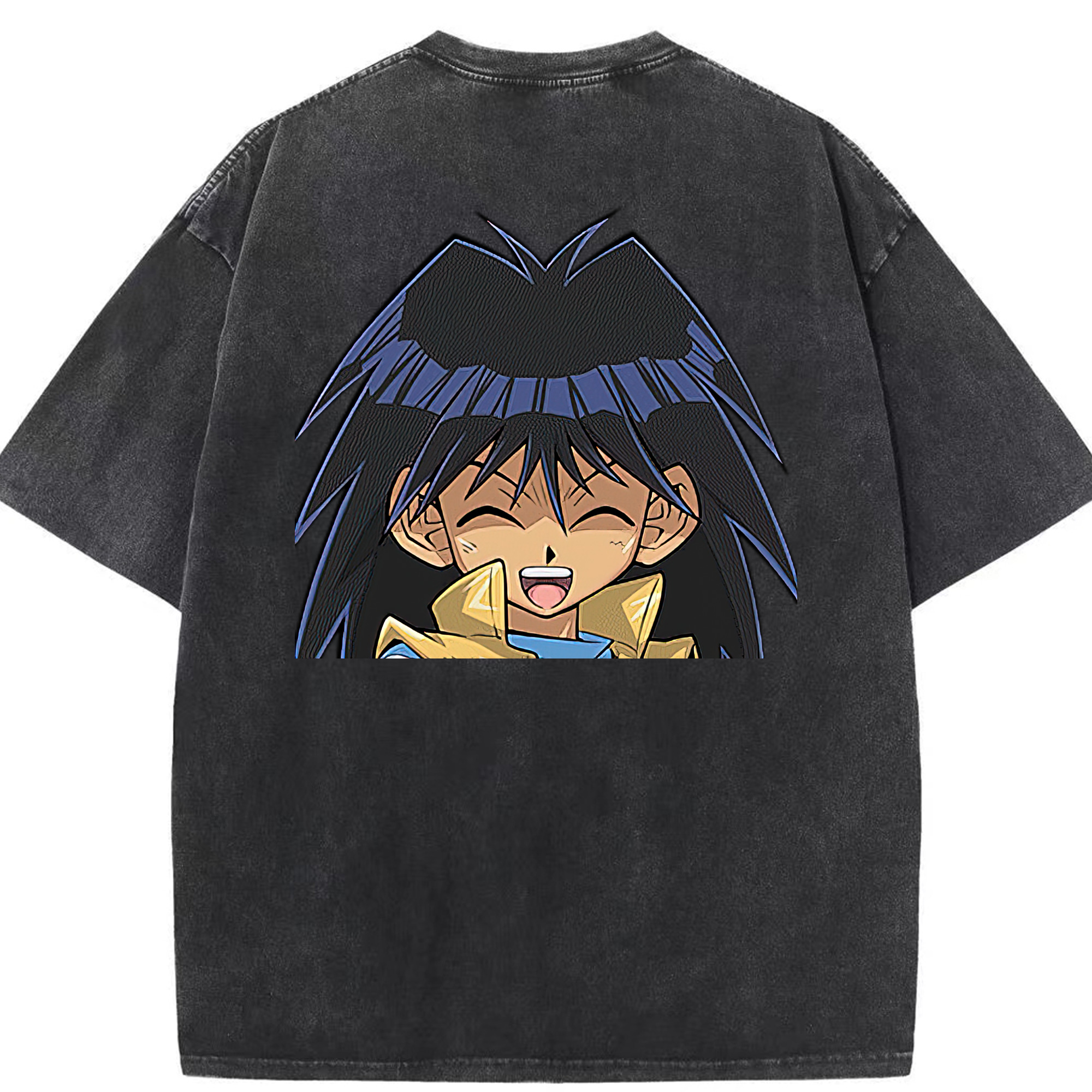 （画像用） 遊☆戯☆王 Yu-Gi-Oh! 綿100% ヴィンテージ風 半袖Tシャツ（背面プリント）