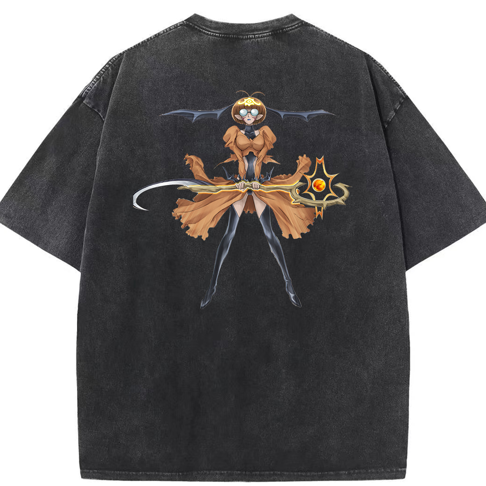 （画像用） 遊☆戯☆王 Yu-Gi-Oh! 綿100% ヴィンテージ風 半袖Tシャツ（背面プリント）