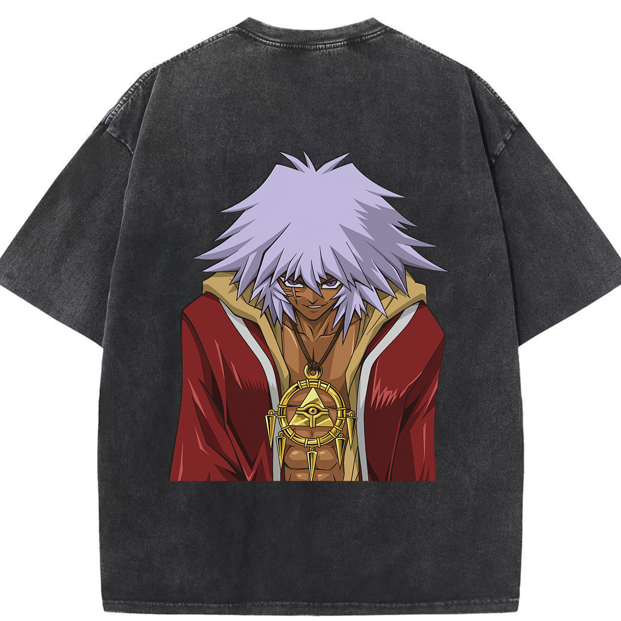 （画像用） 遊☆戯☆王 Yu-Gi-Oh! 綿100% ヴィンテージ風 半袖Tシャツ（背面プリント）