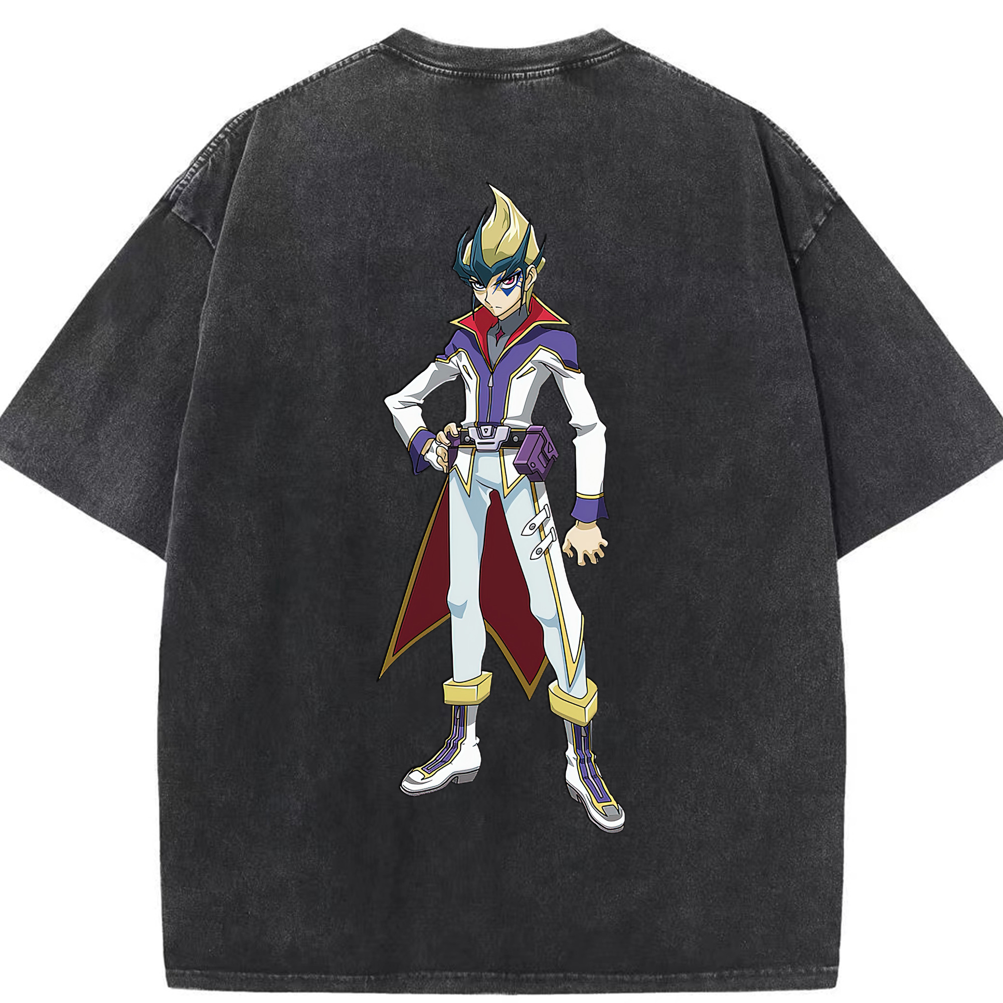 （画像用） 遊☆戯☆王 Yu-Gi-Oh! 綿100% ヴィンテージ風 半袖Tシャツ（背面プリント）
