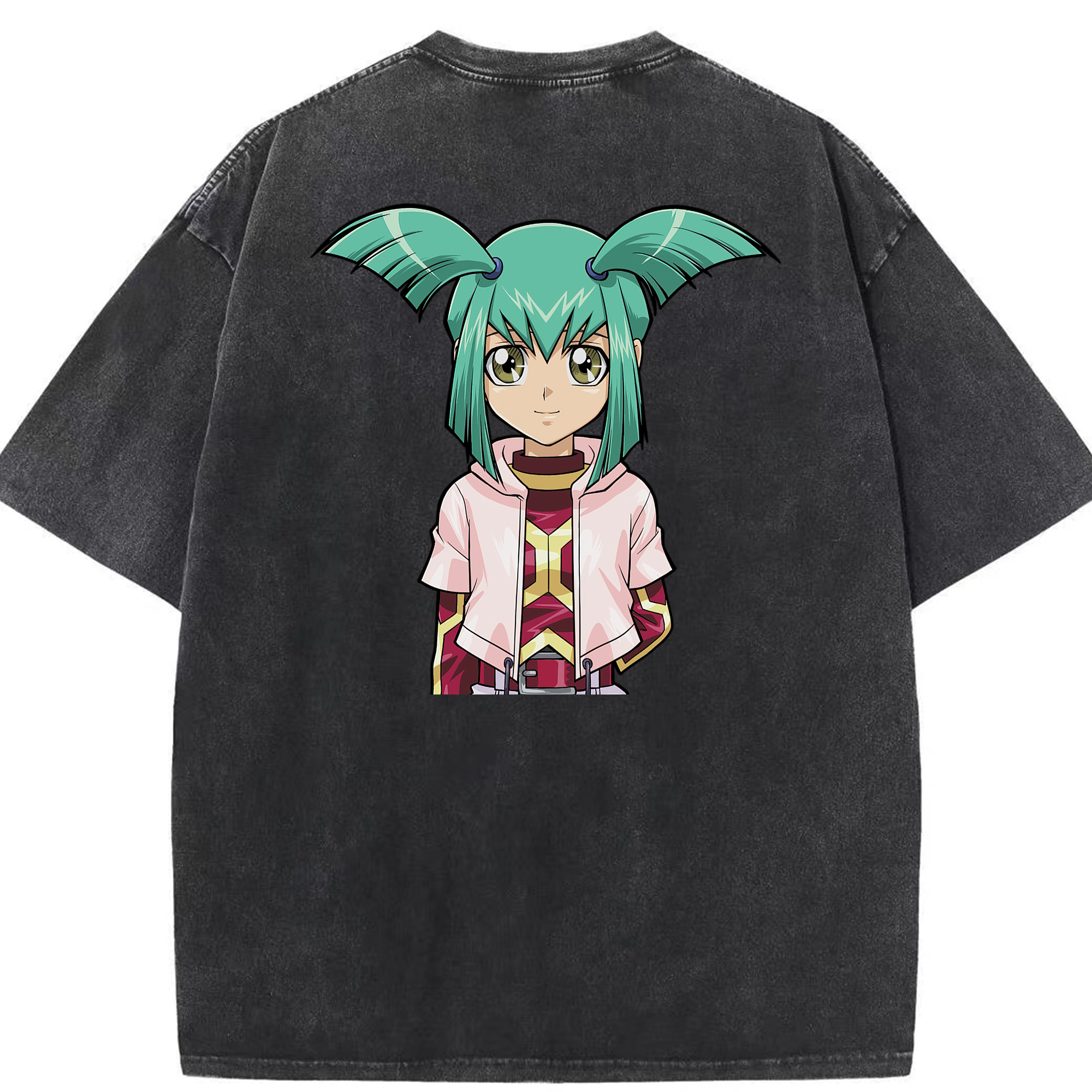 （画像用） 遊☆戯☆王 Yu-Gi-Oh! 綿100% ヴィンテージ風 半袖Tシャツ（背面プリント）
