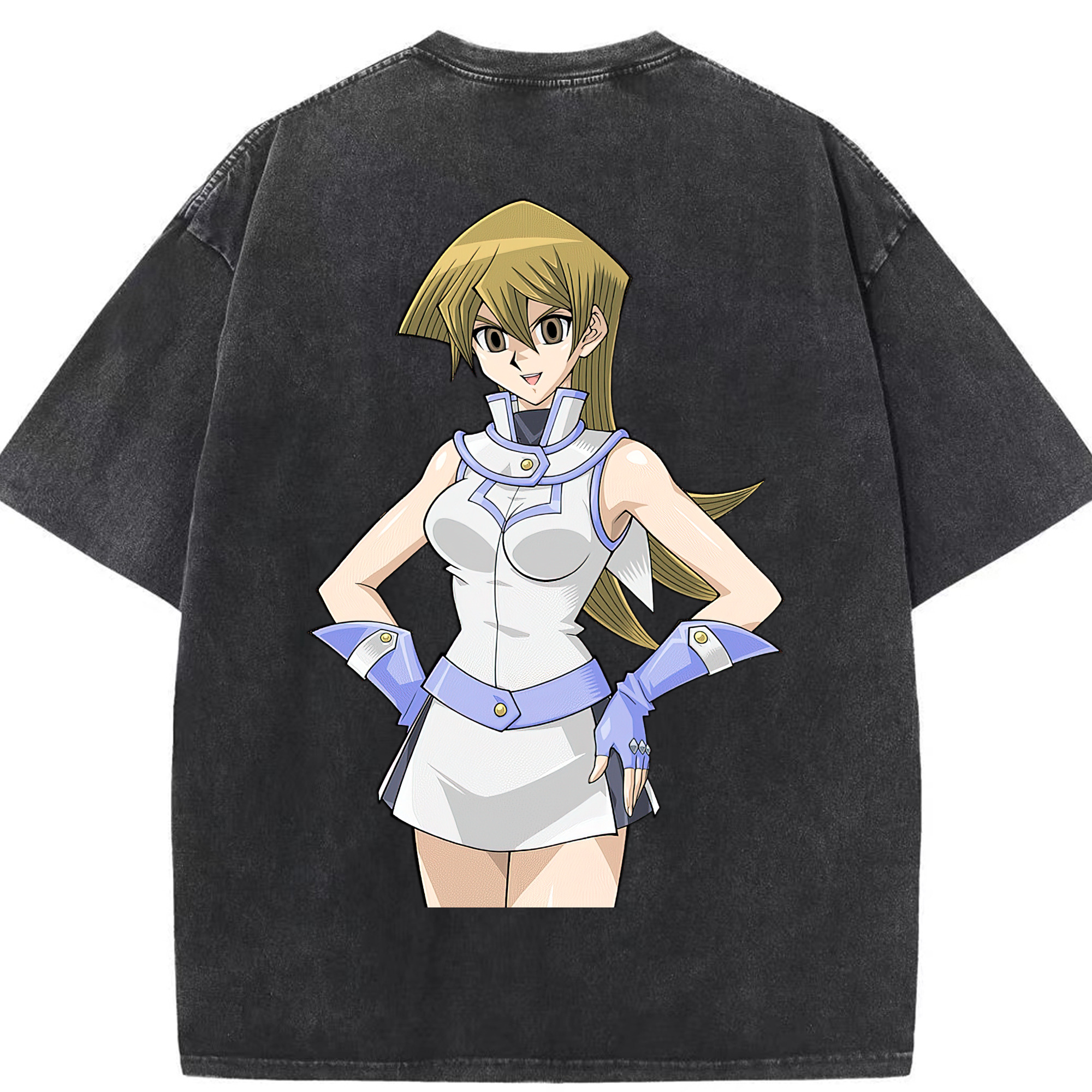 （画像用） 遊☆戯☆王 Yu-Gi-Oh! 綿100% ヴィンテージ風 半袖Tシャツ（背面プリント）