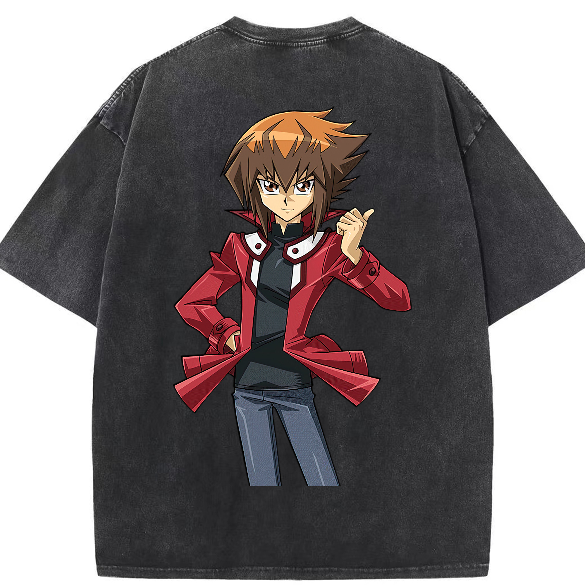 （画像用） 遊☆戯☆王 Yu-Gi-Oh! 綿100% ヴィンテージ風 半袖Tシャツ（背面プリント）