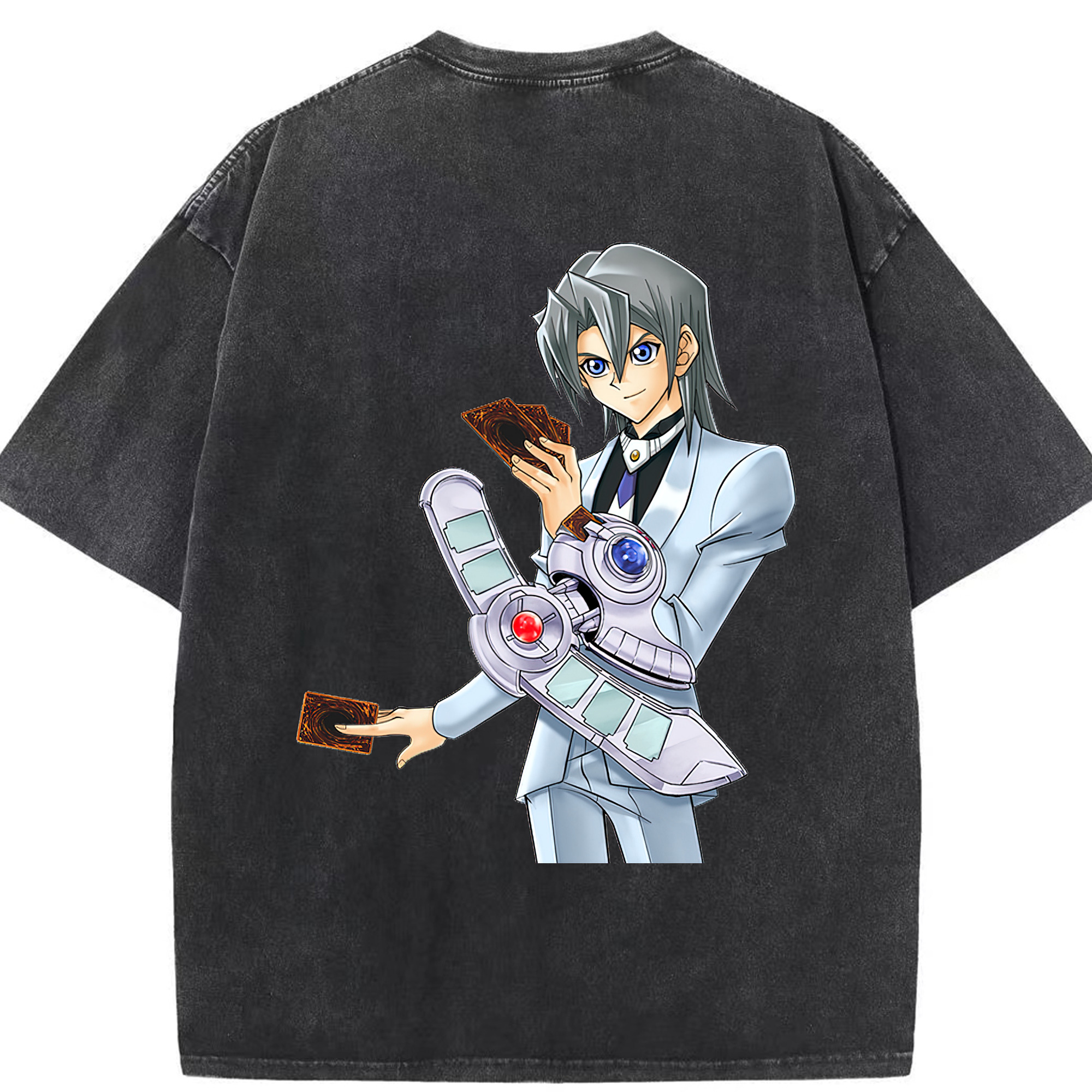 （画像用） 遊☆戯☆王 Yu-Gi-Oh! 綿100% ヴィンテージ風 半袖Tシャツ（背面プリント）