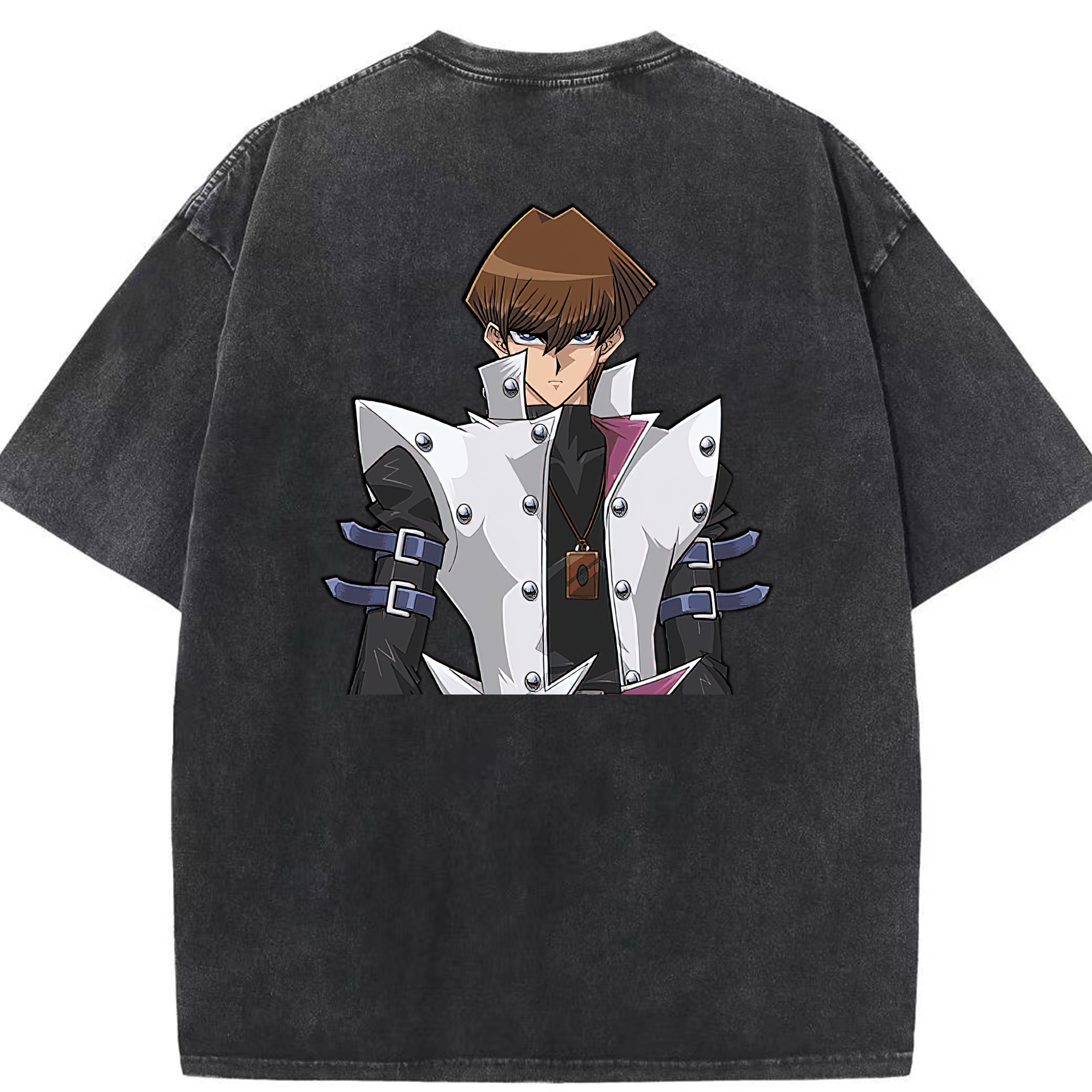 （画像用） 遊☆戯☆王 Yu-Gi-Oh! 綿100% ヴィンテージ風 半袖Tシャツ（背面プリント）
