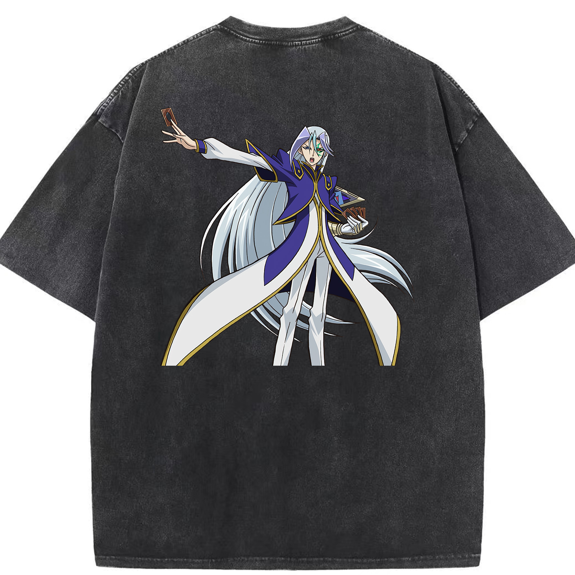 （画像用） 遊☆戯☆王 Yu-Gi-Oh! 綿100% ヴィンテージ風 半袖Tシャツ（背面プリント）