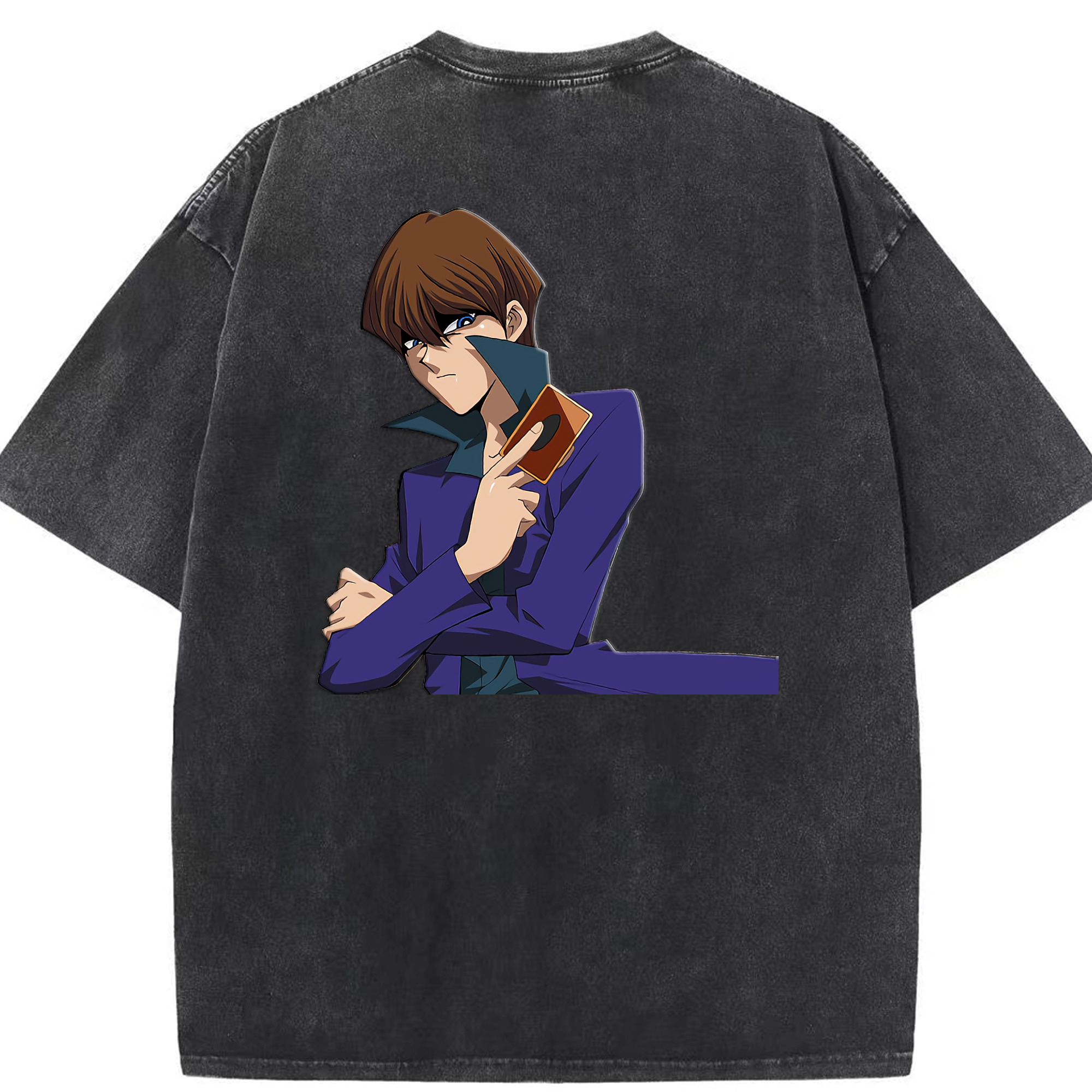 （画像用） 遊☆戯☆王 Yu-Gi-Oh! 綿100% ヴィンテージ風 半袖Tシャツ（背面プリント）
