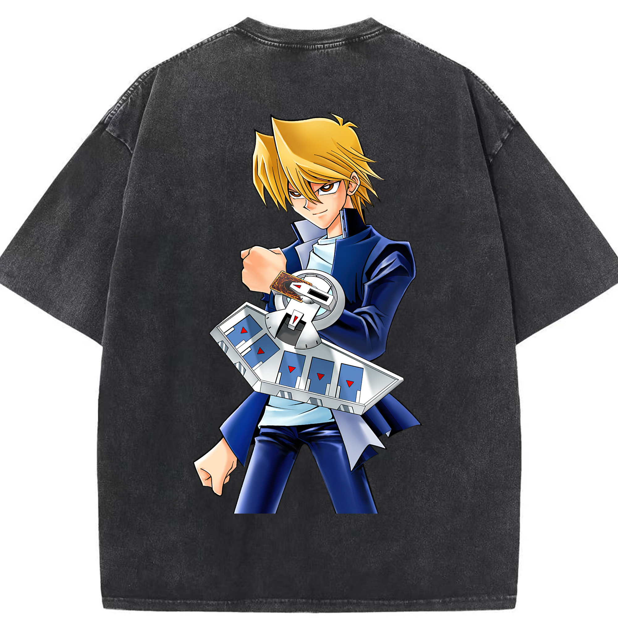 （画像用） 遊☆戯☆王 Yu-Gi-Oh! 綿100% ヴィンテージ風 半袖Tシャツ（背面プリント）