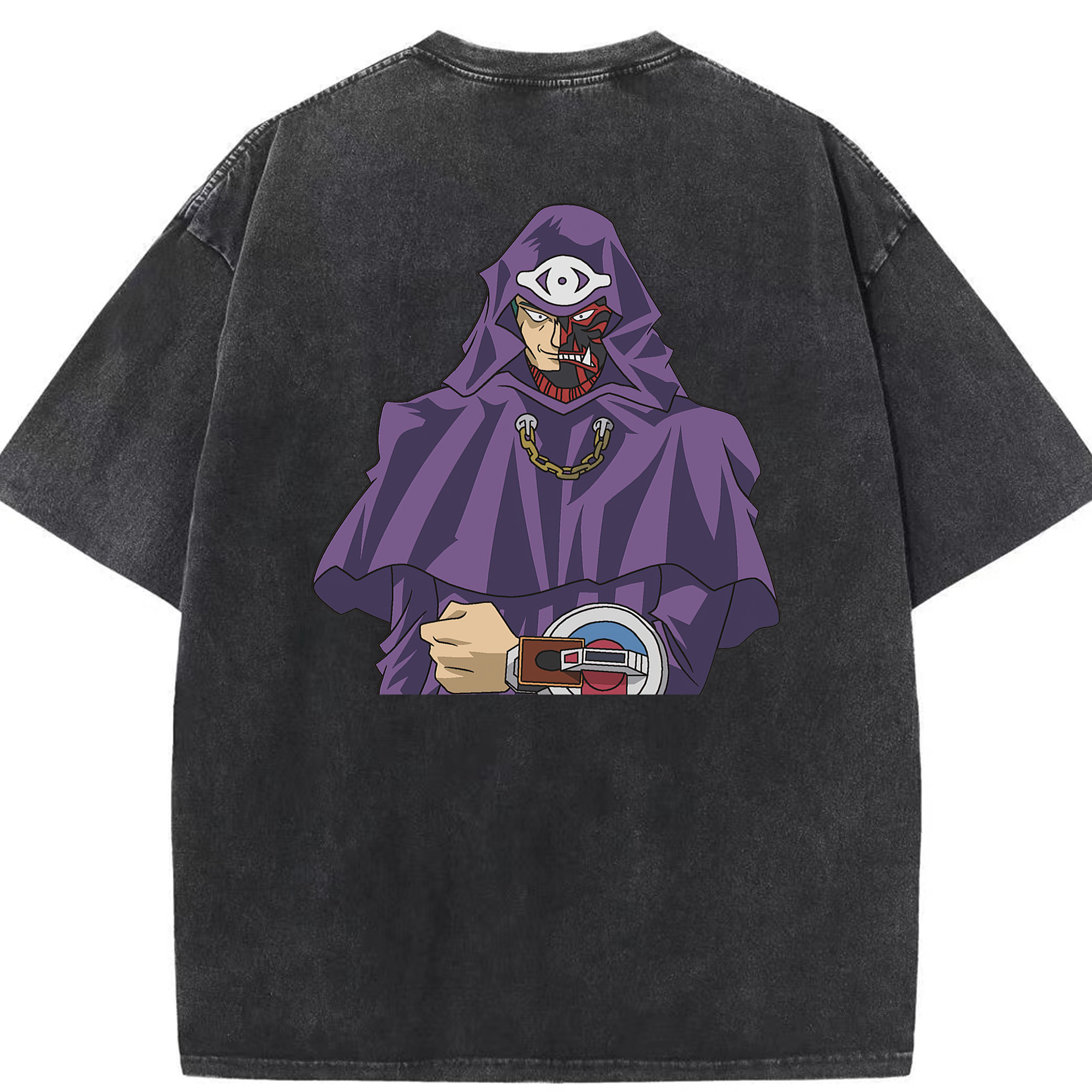 （画像用） 遊☆戯☆王 Yu-Gi-Oh! 綿100% ヴィンテージ風 半袖Tシャツ（背面プリント）