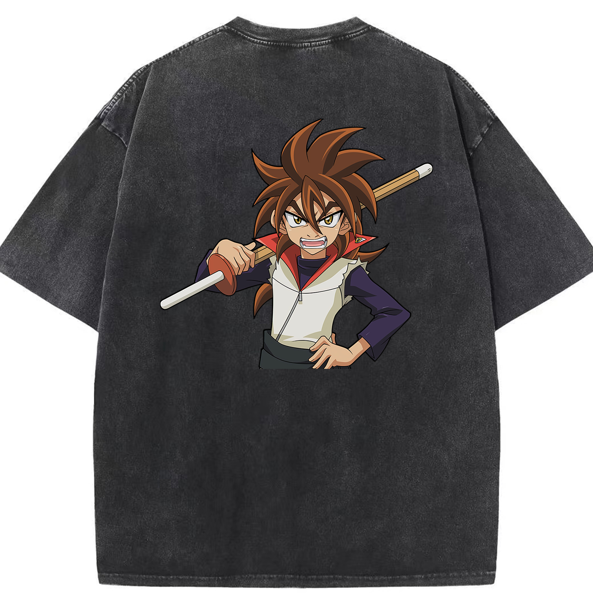 （画像用） 遊☆戯☆王 Yu-Gi-Oh! 綿100% ヴィンテージ風 半袖Tシャツ（背面プリント）