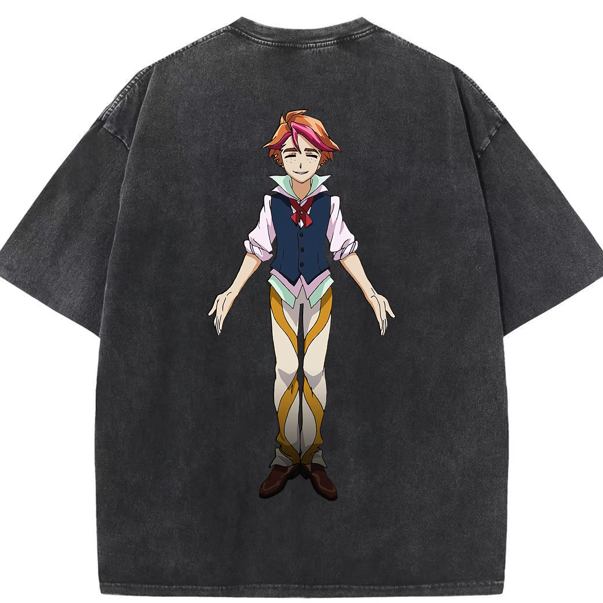 （画像用） 遊☆戯☆王 Yu-Gi-Oh! 綿100% ヴィンテージ風 半袖Tシャツ（背面プリント）