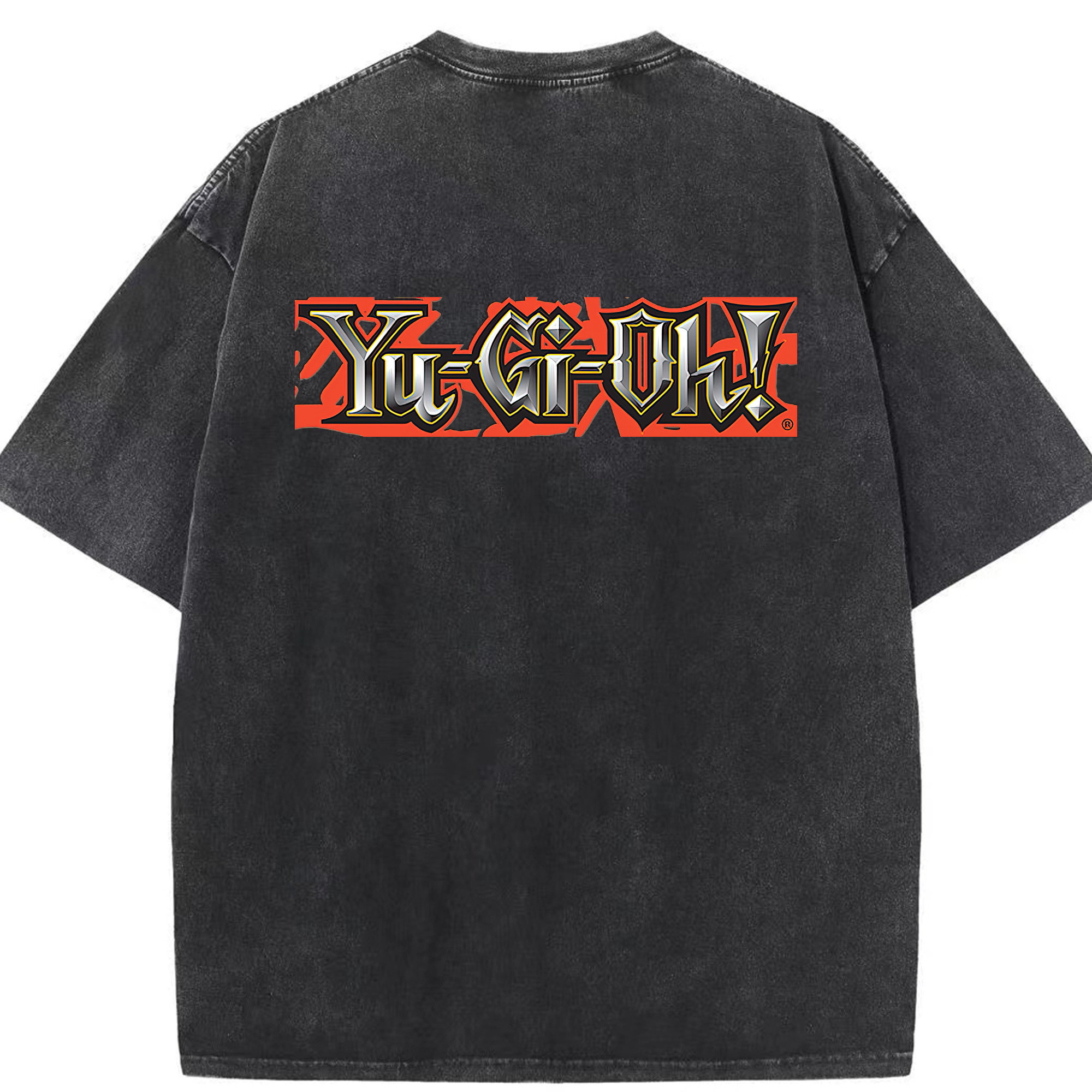 （画像用） 遊☆戯☆王 Yu-Gi-Oh! 綿100% ヴィンテージ風 半袖Tシャツ（背面プリント）