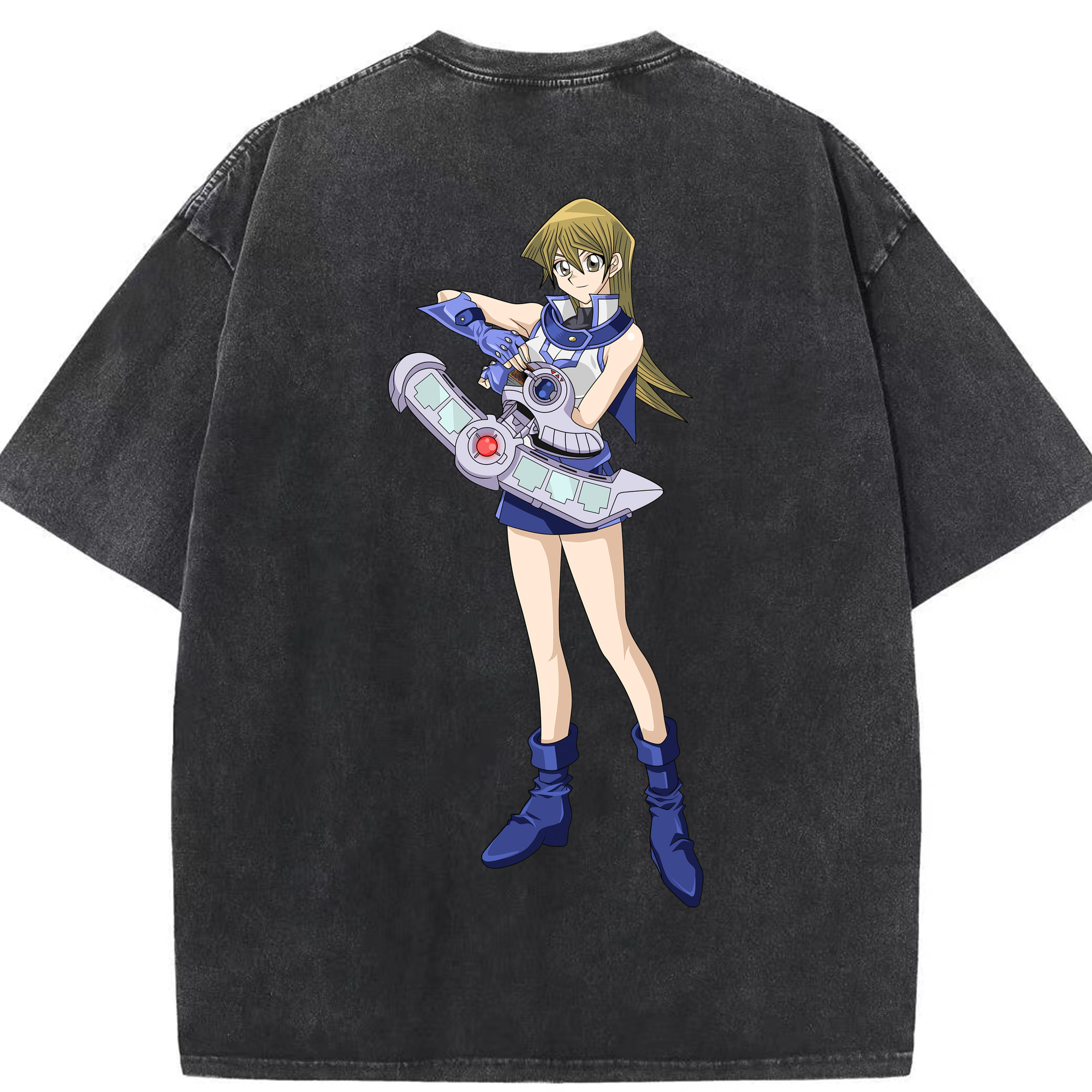 （画像用） 遊☆戯☆王 Yu-Gi-Oh! 綿100% ヴィンテージ風 半袖Tシャツ（背面プリント）