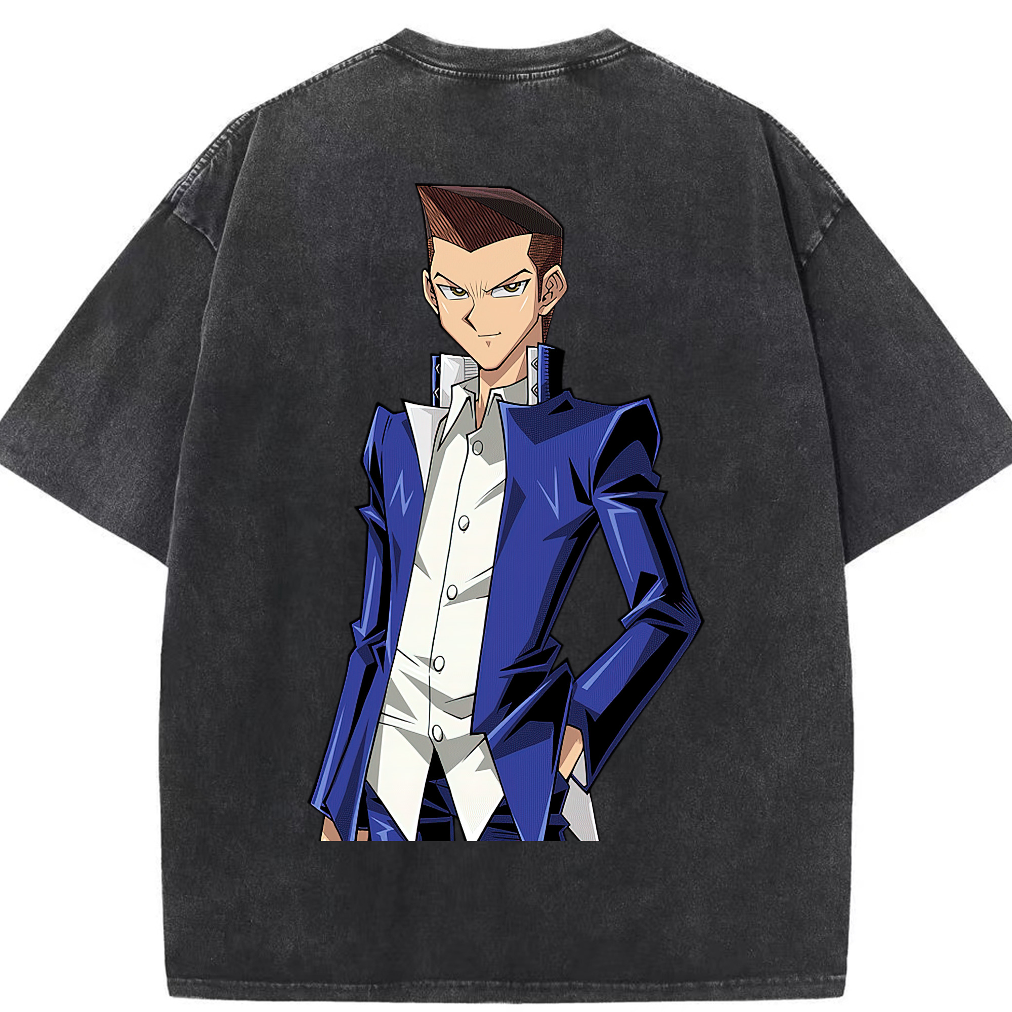（画像用） 遊☆戯☆王 Yu-Gi-Oh! 綿100% ヴィンテージ風 半袖Tシャツ（背面プリント）