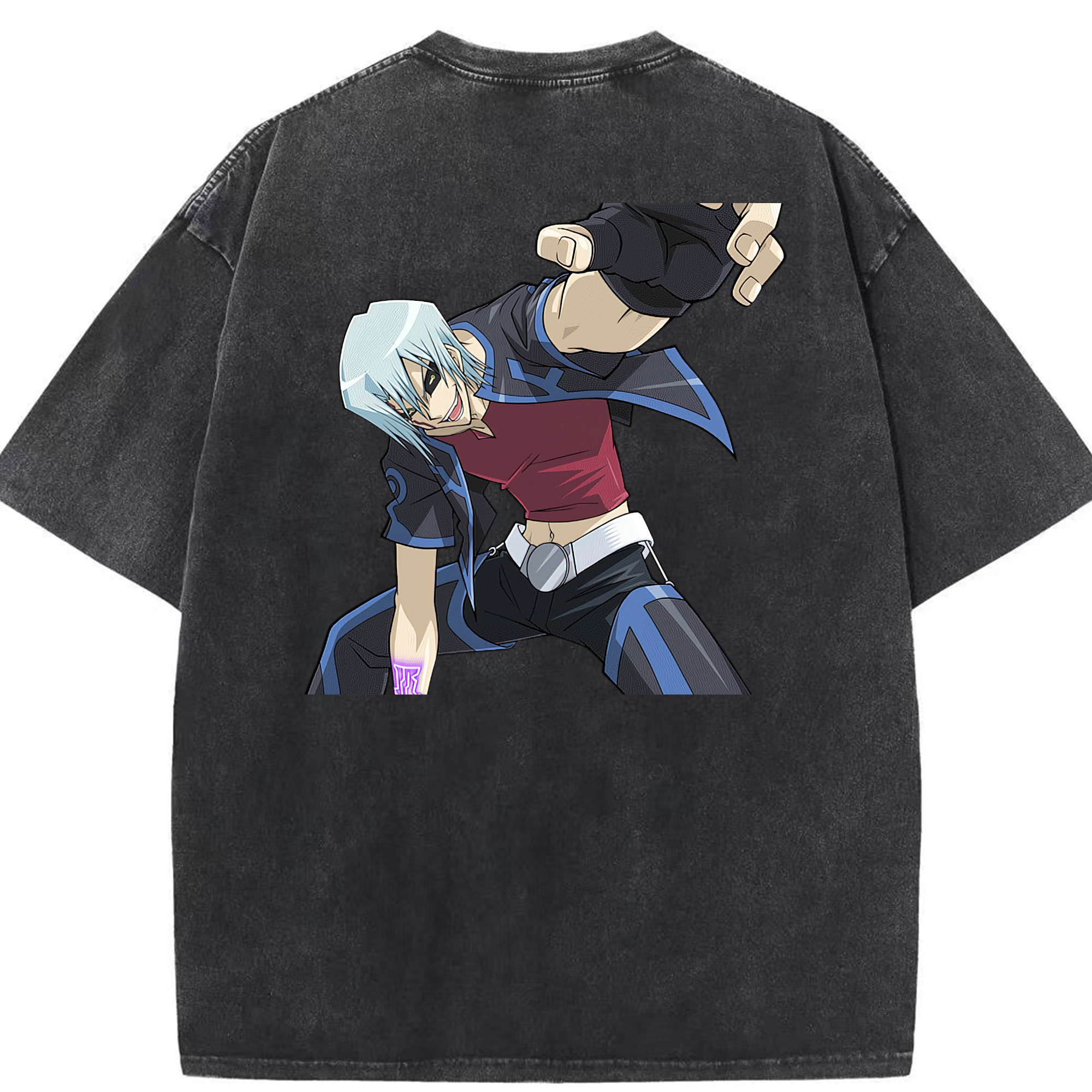 （画像用） 遊☆戯☆王 Yu-Gi-Oh! 綿100% ヴィンテージ風 半袖Tシャツ（背面プリント）