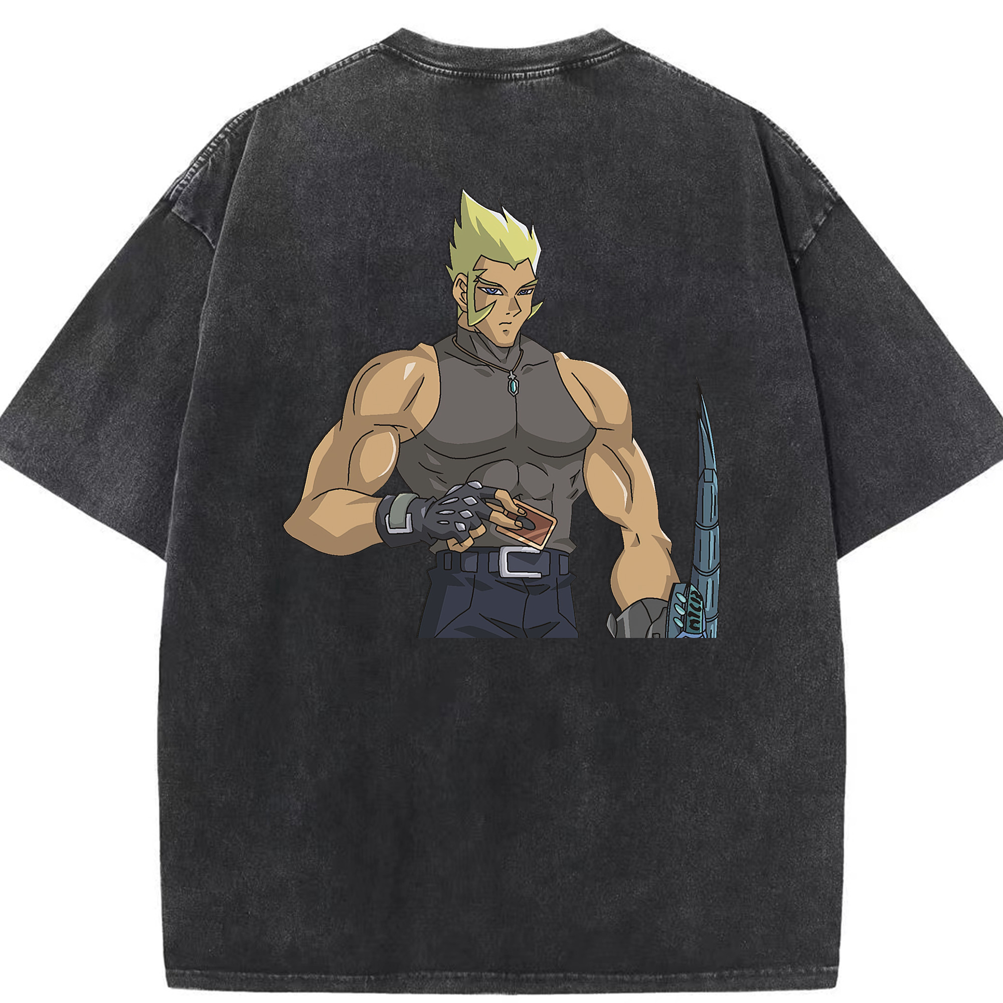 （画像用） 遊☆戯☆王 Yu-Gi-Oh! 綿100% ヴィンテージ風 半袖Tシャツ（背面プリント）