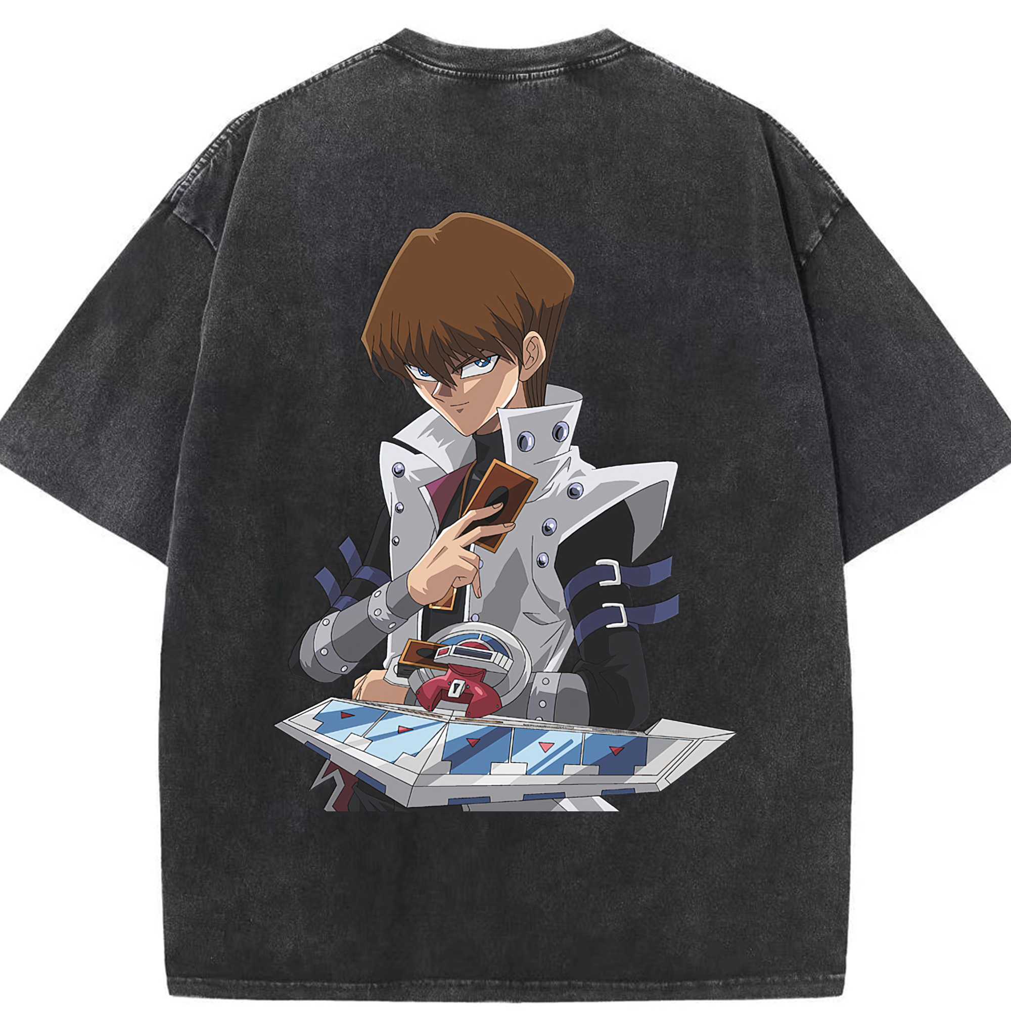 （画像用） 遊☆戯☆王 Yu-Gi-Oh! 綿100% ヴィンテージ風 半袖Tシャツ（背面プリント）
