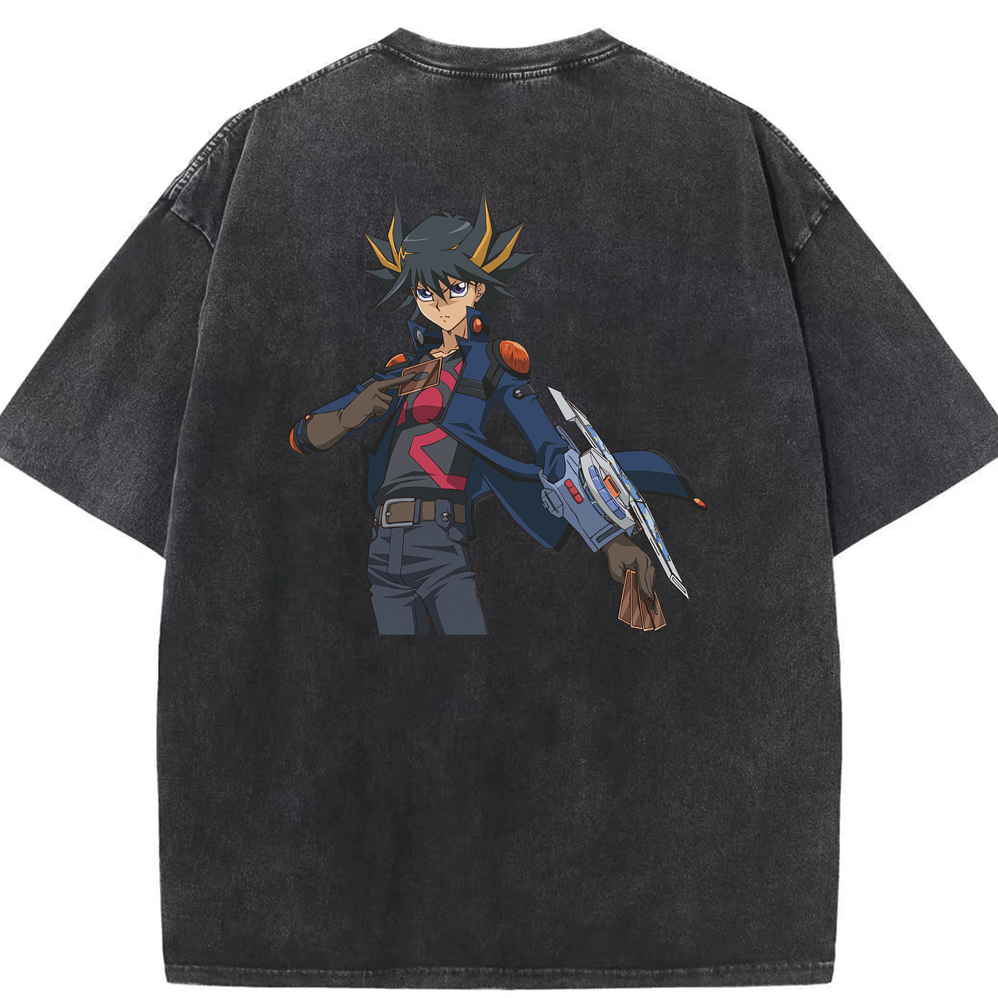（画像用） 遊☆戯☆王 Yu-Gi-Oh! 綿100% ヴィンテージ風 半袖Tシャツ（背面プリント）