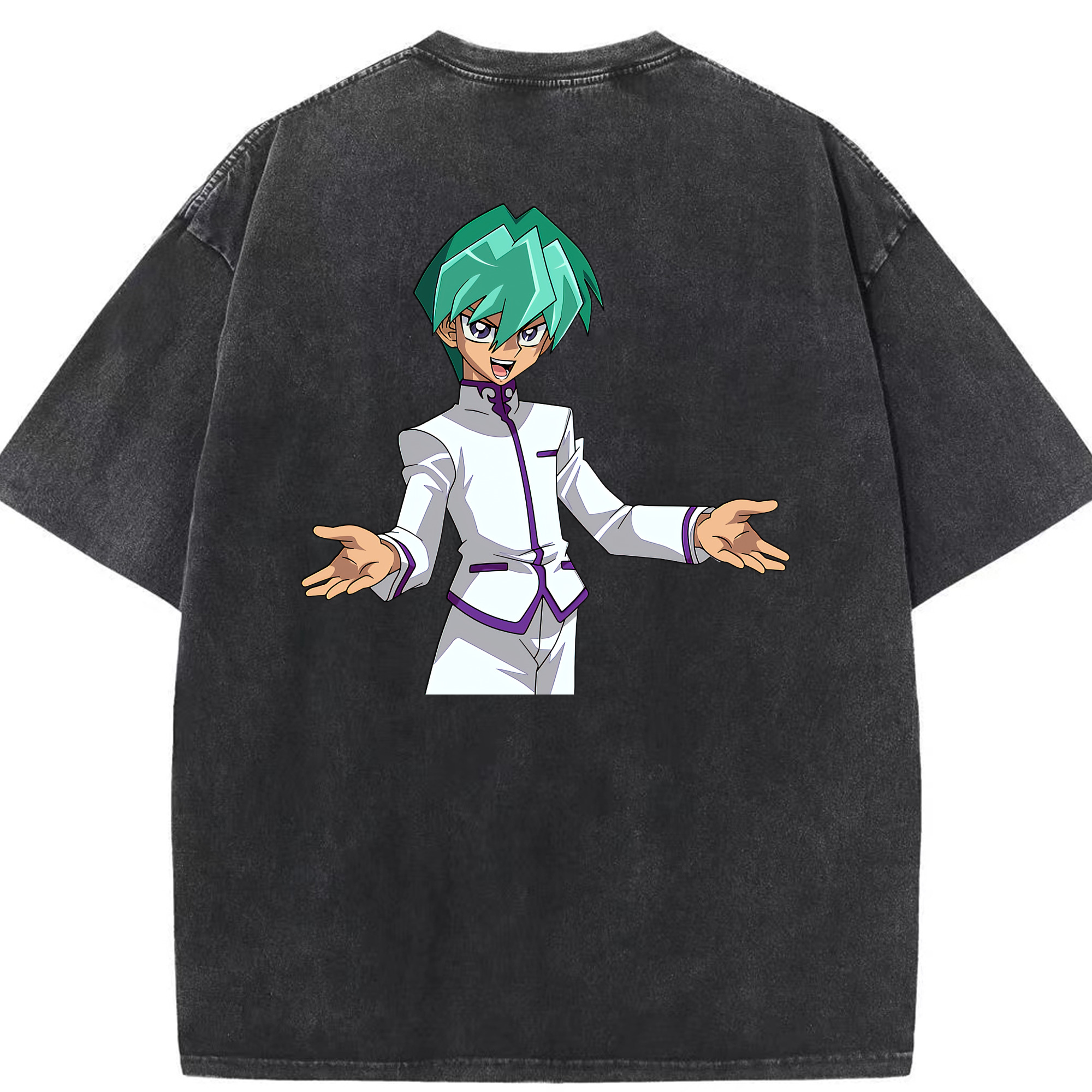 （画像用） 遊☆戯☆王 Yu-Gi-Oh! 綿100% ヴィンテージ風 半袖Tシャツ（背面プリント）