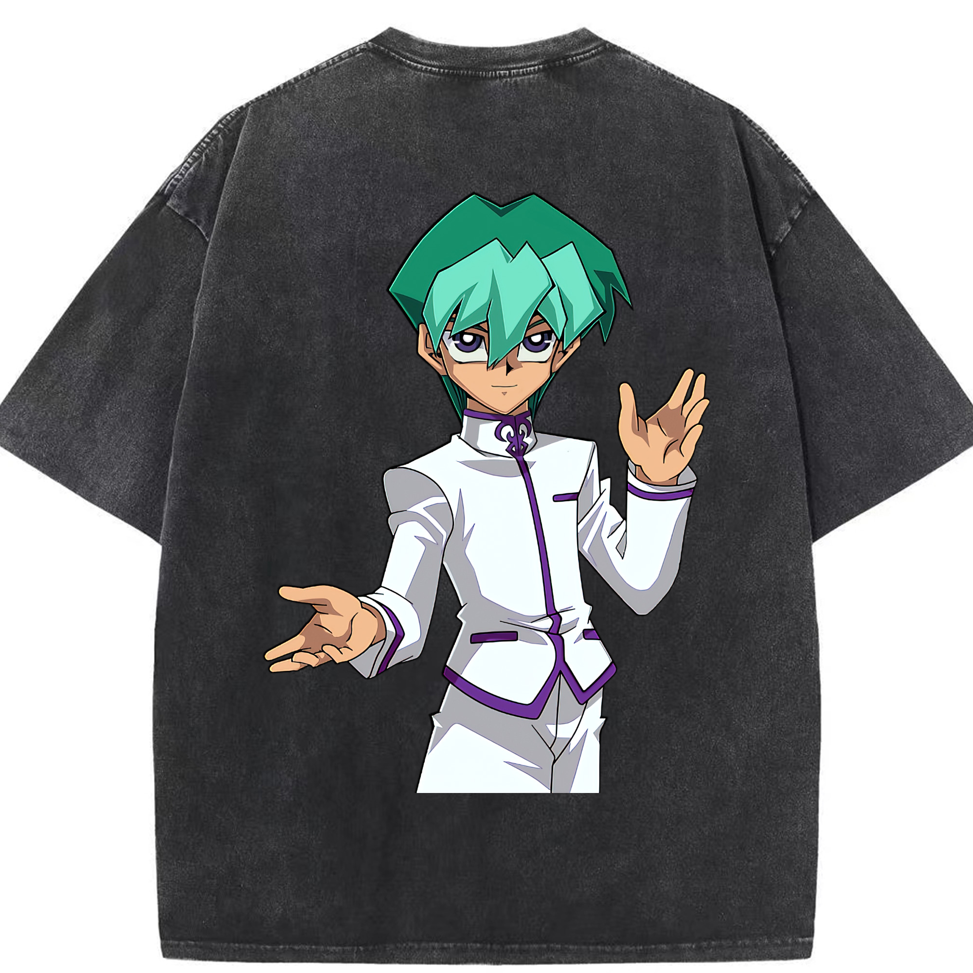 （画像用） 遊☆戯☆王 Yu-Gi-Oh! 綿100% ヴィンテージ風 半袖Tシャツ（背面プリント）