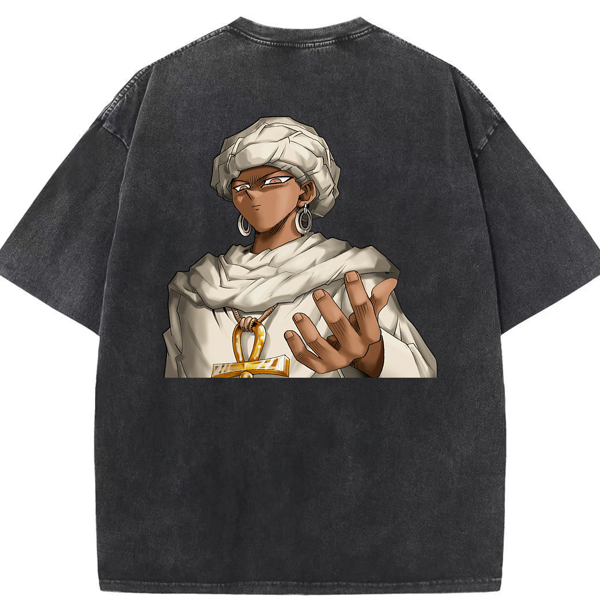（画像用） 遊☆戯☆王 Yu-Gi-Oh! 綿100% ヴィンテージ風 半袖Tシャツ（背面プリント）