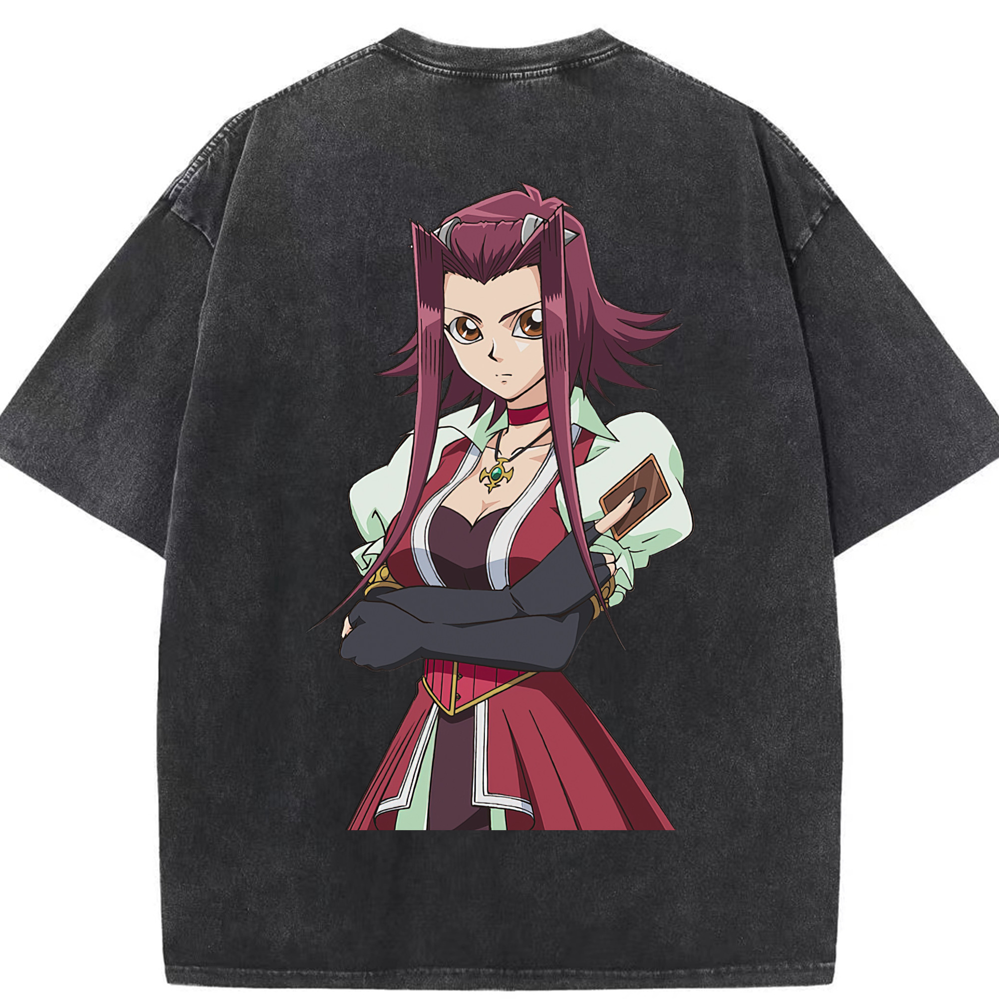 （画像用） 遊☆戯☆王 Yu-Gi-Oh! 綿100% ヴィンテージ風 半袖Tシャツ（背面プリント）