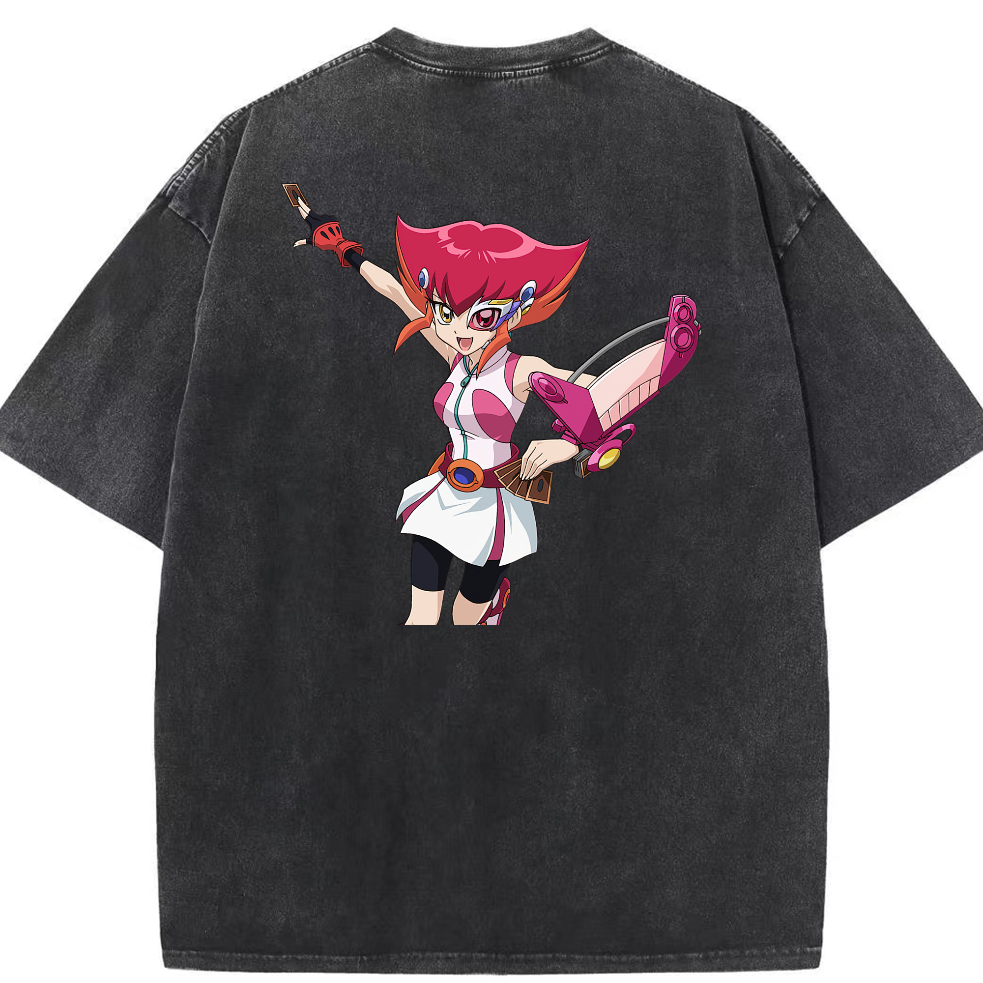 （画像用） 遊☆戯☆王 Yu-Gi-Oh! 綿100% ヴィンテージ風 半袖Tシャツ（背面プリント）