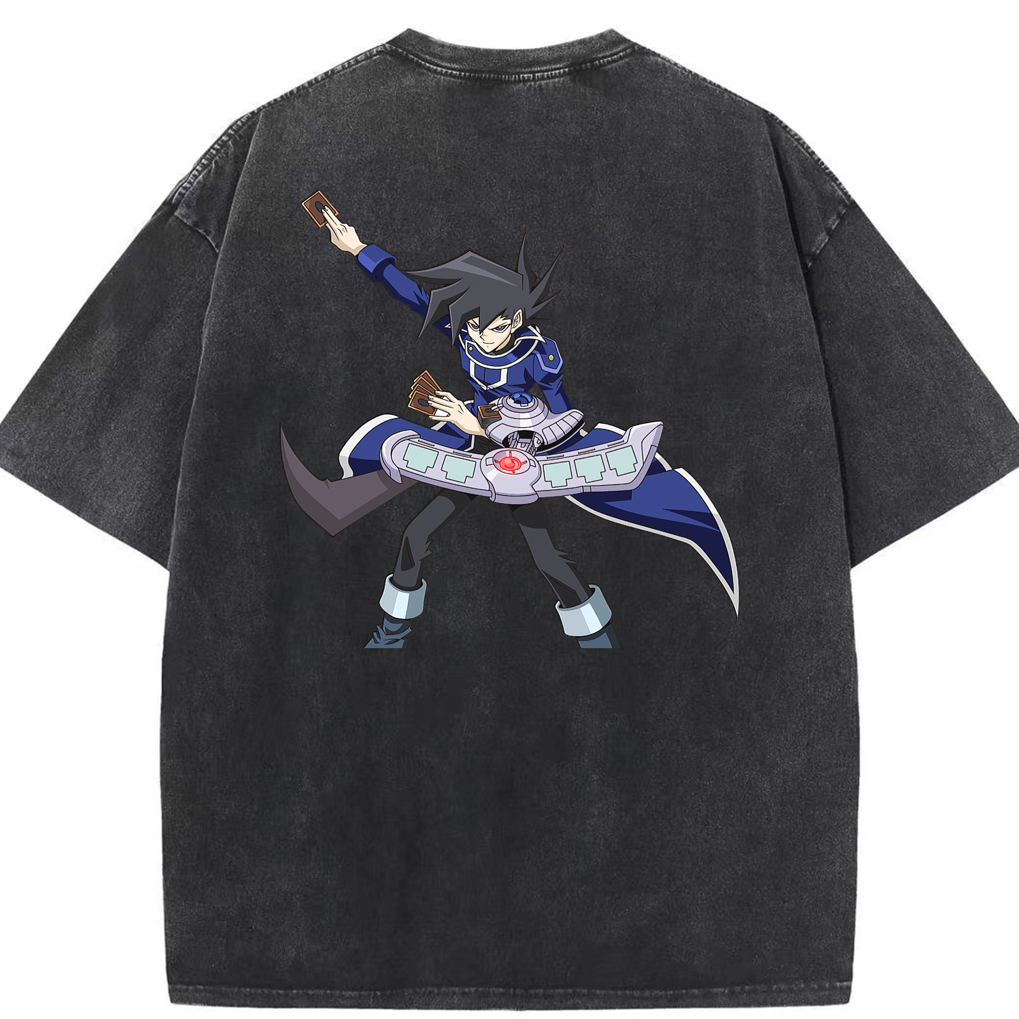 （画像用） 遊☆戯☆王 Yu-Gi-Oh! 綿100% ヴィンテージ風 半袖Tシャツ（背面プリント）