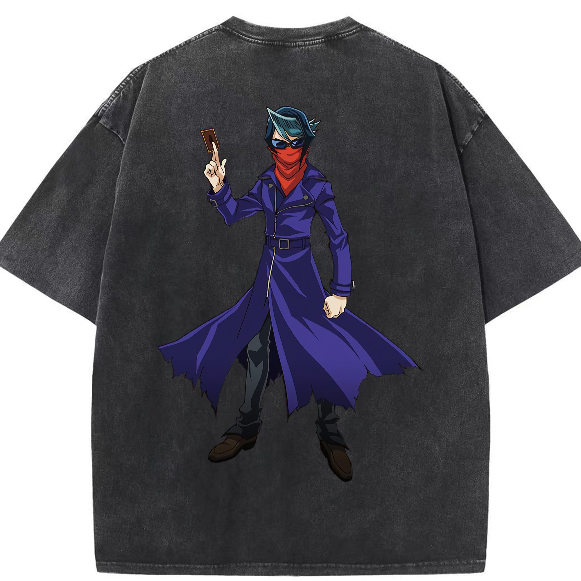 （画像用） 遊☆戯☆王 Yu-Gi-Oh! 綿100% ヴィンテージ風 半袖Tシャツ（背面プリント）