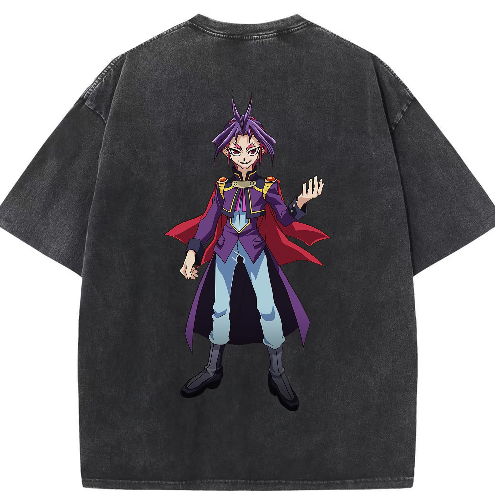 （画像用） 遊☆戯☆王 Yu-Gi-Oh! 綿100% ヴィンテージ風 半袖Tシャツ（背面プリント）