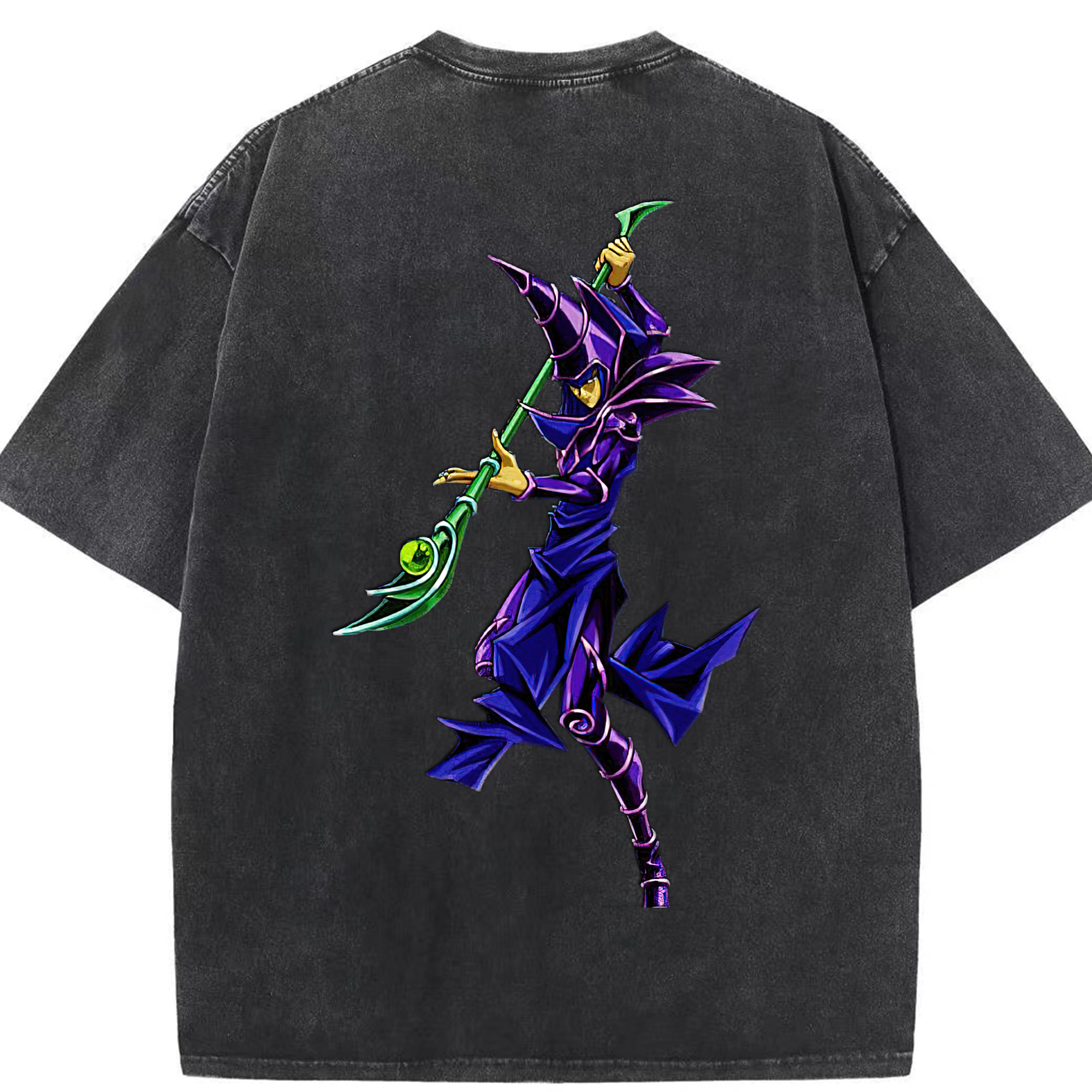 （画像用） 遊☆戯☆王 Yu-Gi-Oh! 綿100% ヴィンテージ風 半袖Tシャツ（背面プリント）