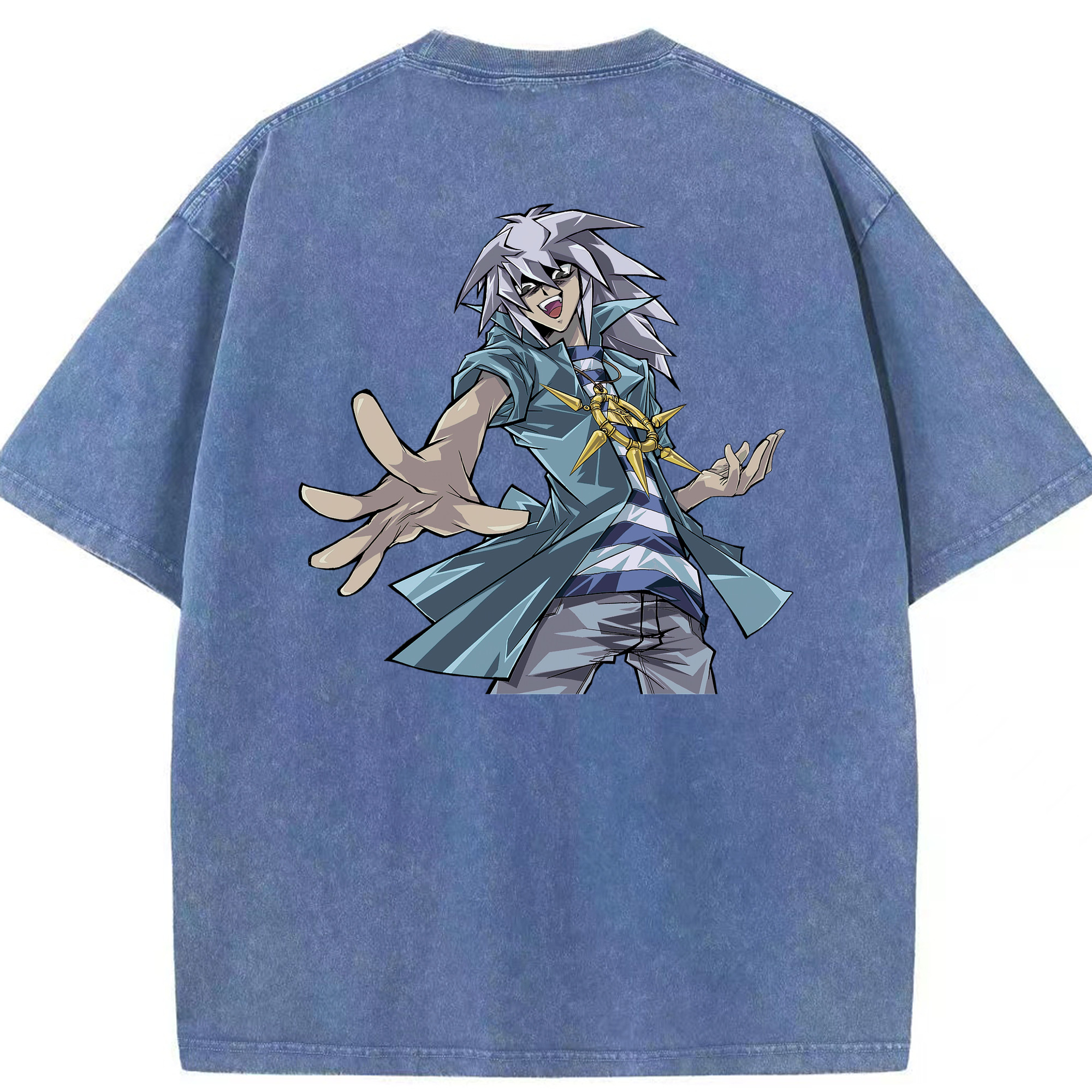 （画像用） 遊☆戯☆王 Yu-Gi-Oh! 綿100% ヴィンテージ風 半袖Tシャツ（背面プリント）