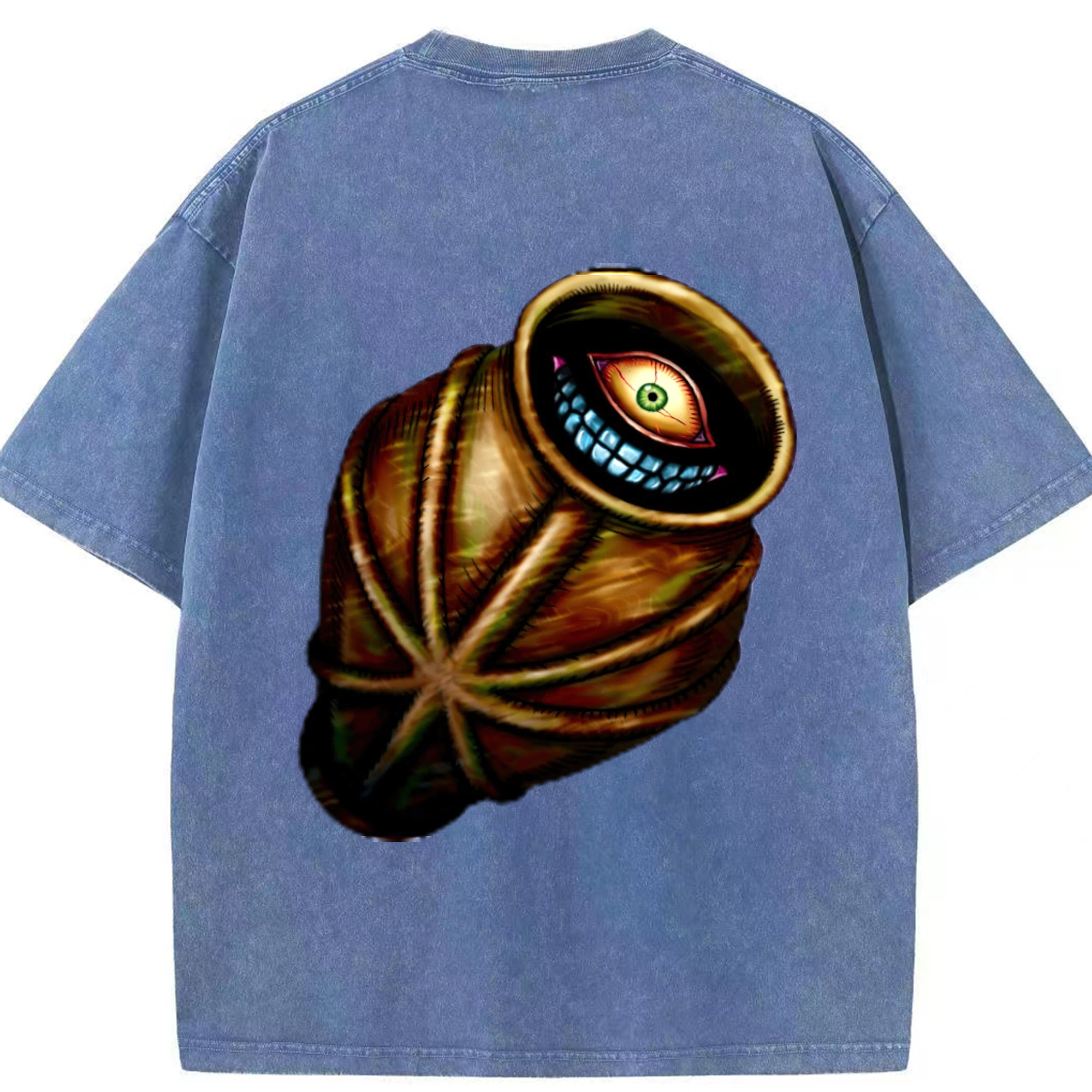（画像用） 遊☆戯☆王 Yu-Gi-Oh! 綿100% ヴィンテージ風 半袖Tシャツ（背面プリント）