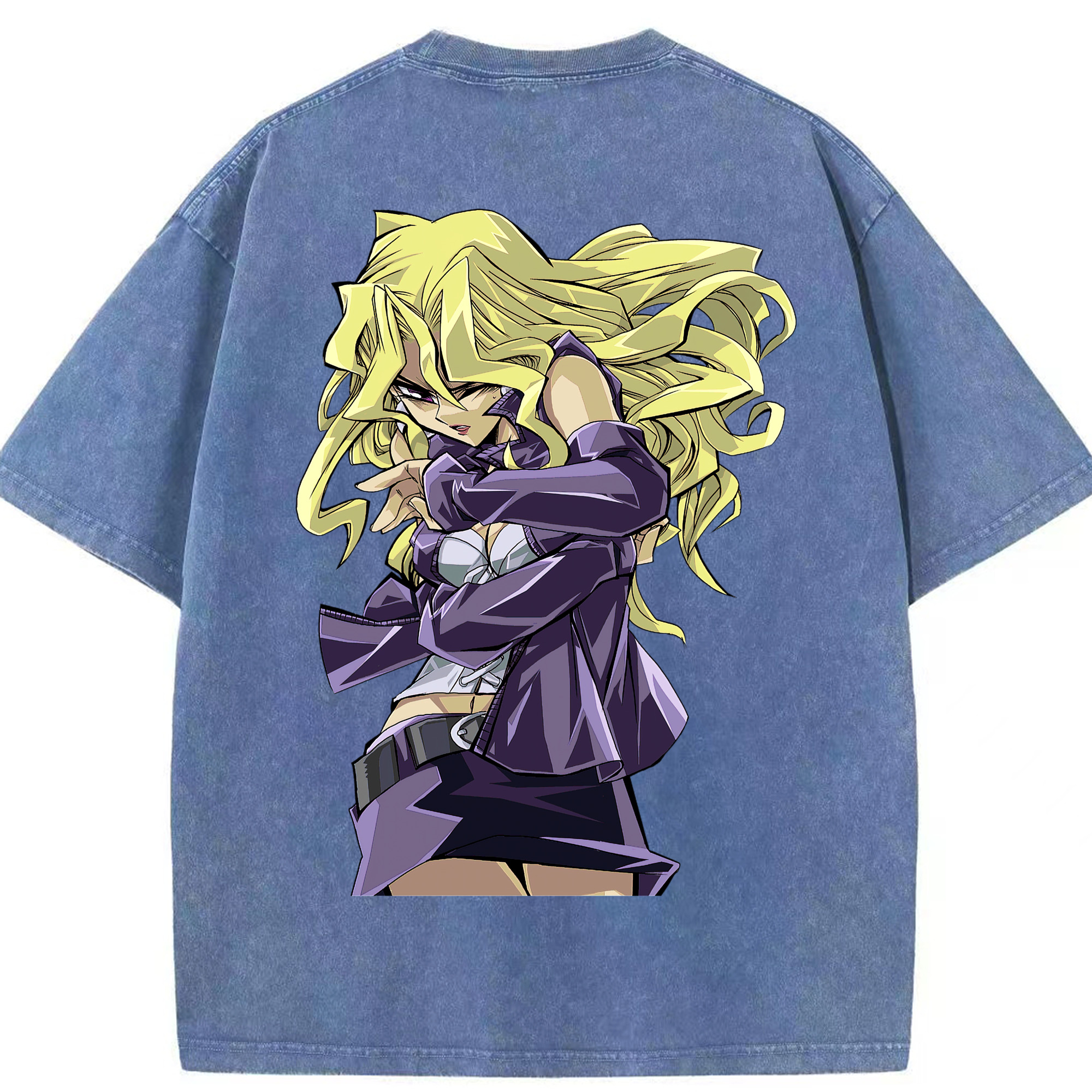 （画像用） 遊☆戯☆王 Yu-Gi-Oh! 綿100% ヴィンテージ風 半袖Tシャツ（背面プリント）