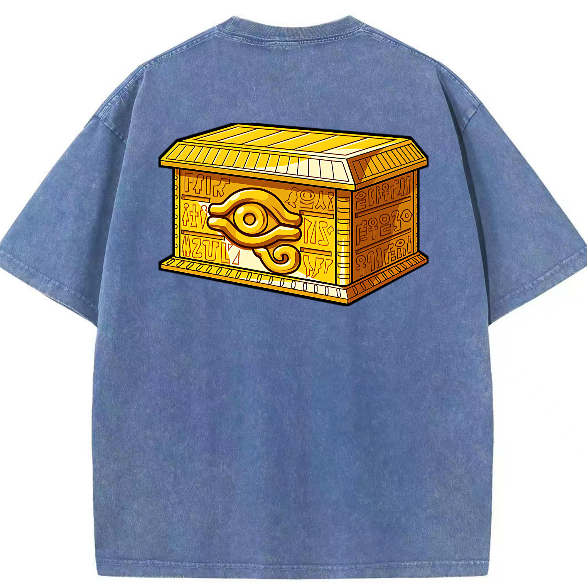 （画像用） 遊☆戯☆王 Yu-Gi-Oh! 綿100% ヴィンテージ風 半袖Tシャツ（背面プリント）