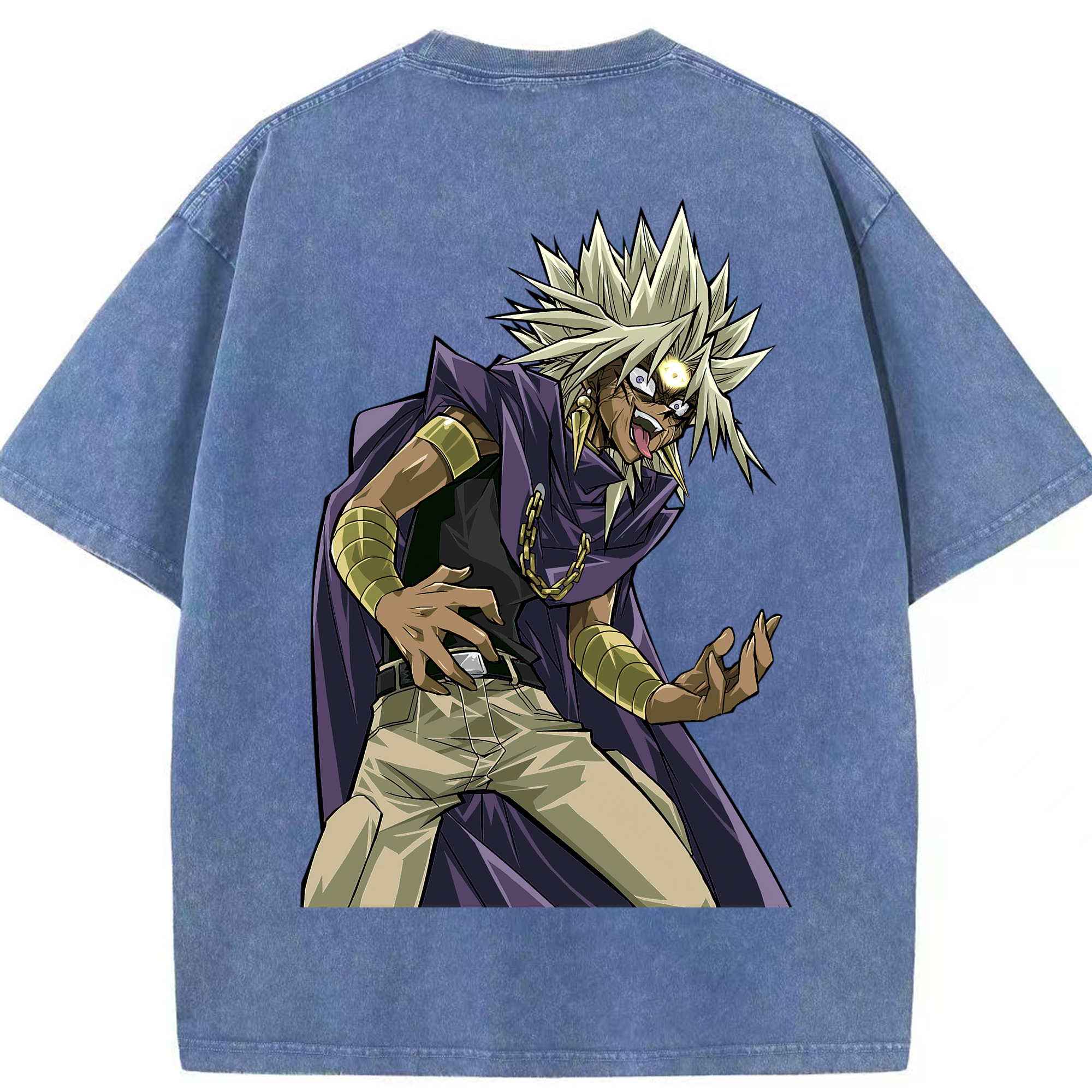 （画像用） 遊☆戯☆王 Yu-Gi-Oh! 綿100% ヴィンテージ風 半袖Tシャツ（背面プリント）