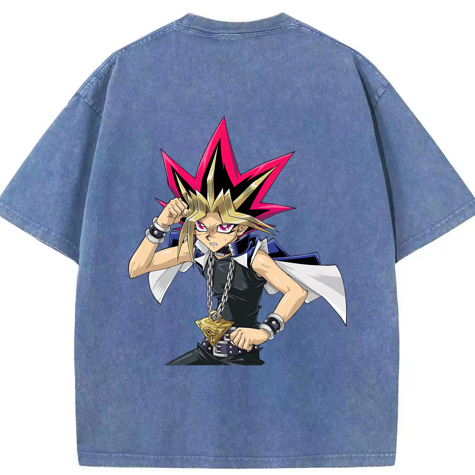 （画像用） 遊☆戯☆王 Yu-Gi-Oh! 綿100% ヴィンテージ風 半袖Tシャツ（背面プリント）