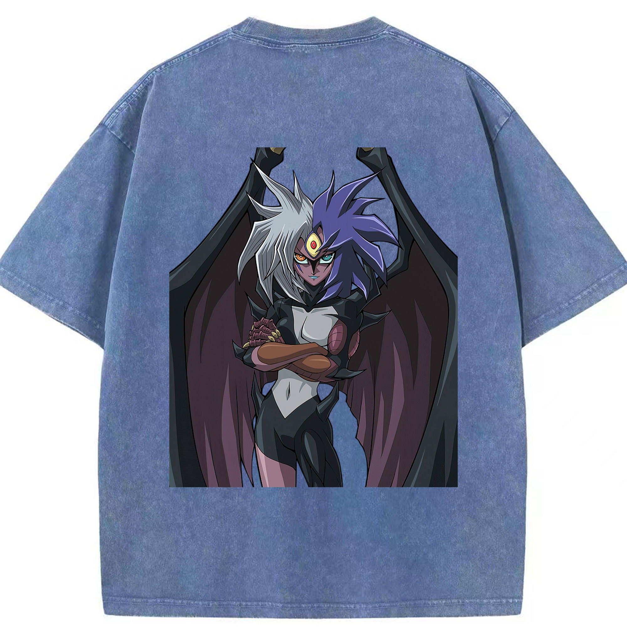 （画像用） 遊☆戯☆王 Yu-Gi-Oh! 綿100% ヴィンテージ風 半袖Tシャツ（背面プリント）