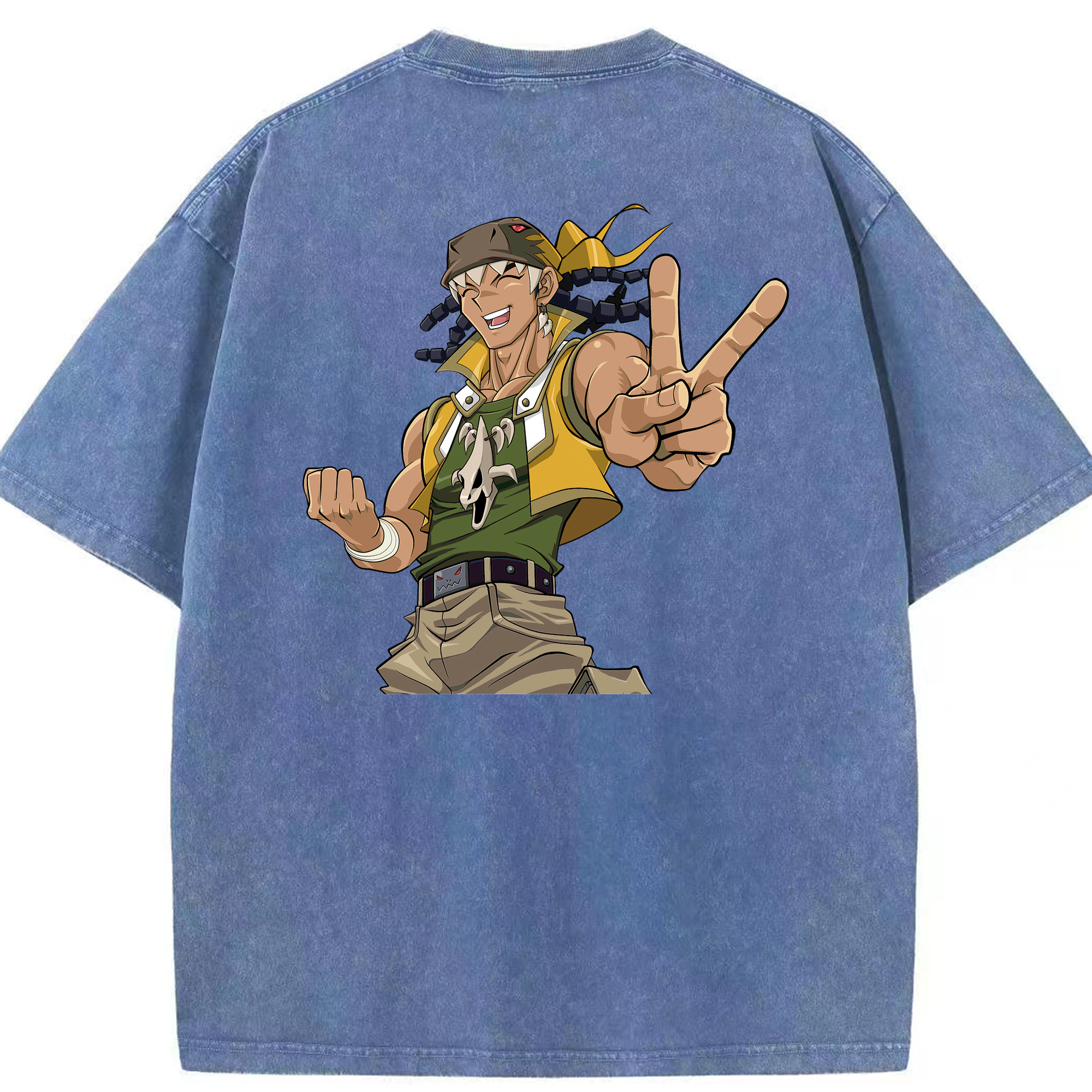 （画像用） 遊☆戯☆王 Yu-Gi-Oh! 綿100% ヴィンテージ風 半袖Tシャツ（背面プリント）