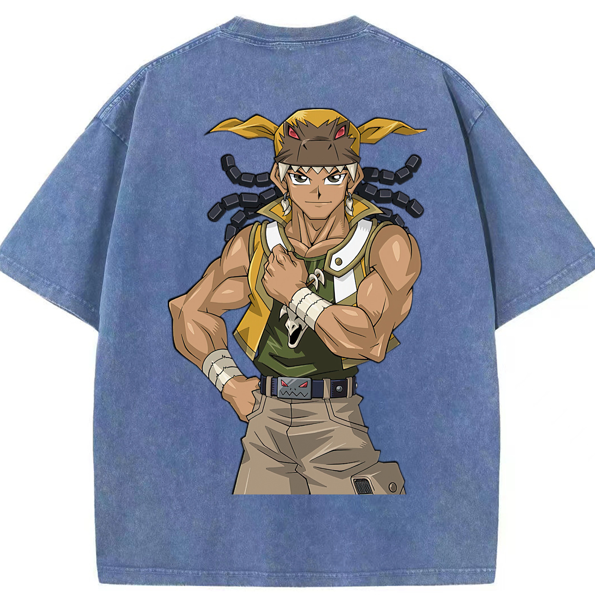 （画像用） 遊☆戯☆王 Yu-Gi-Oh! 綿100% ヴィンテージ風 半袖Tシャツ（背面プリント）